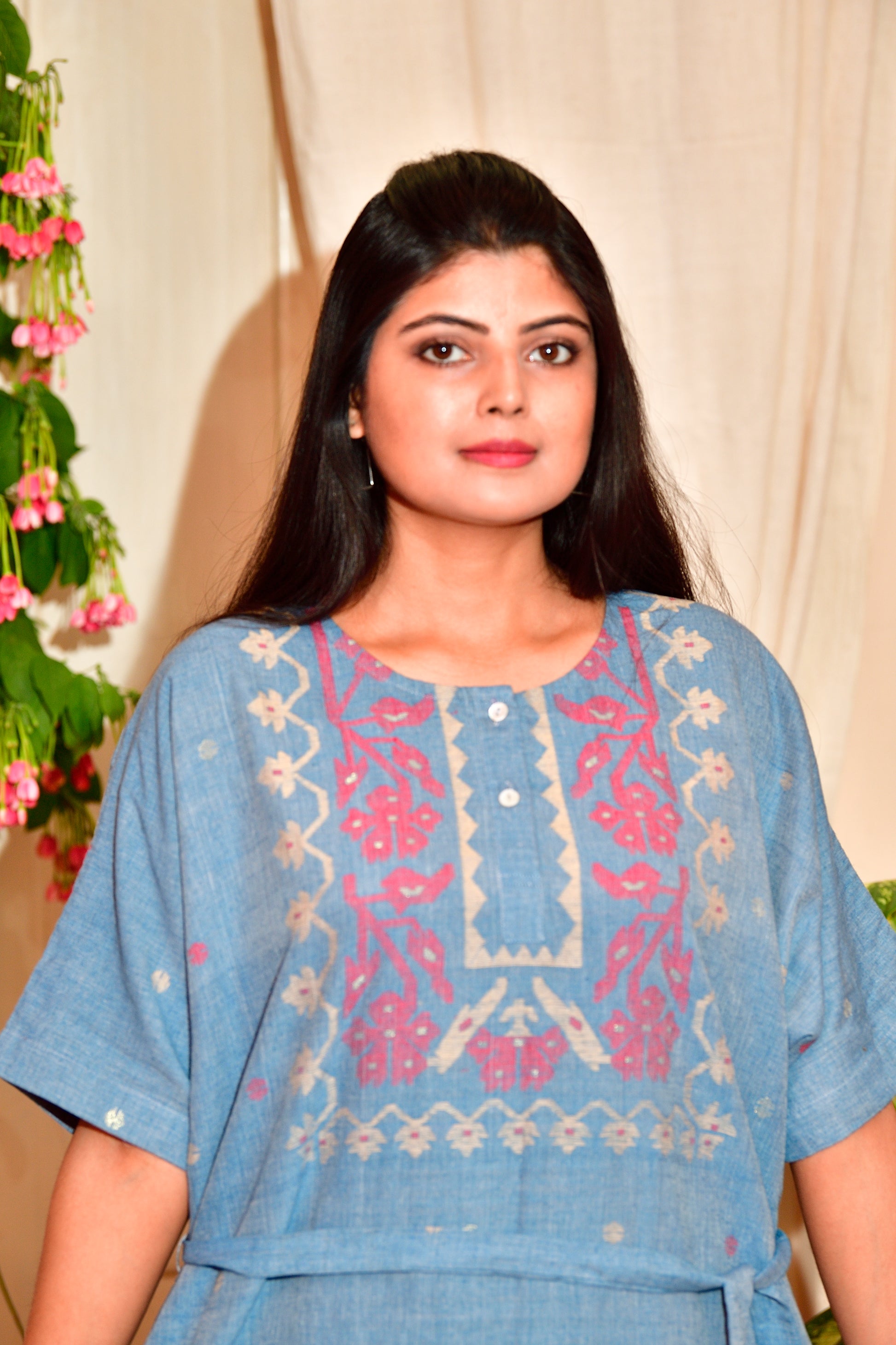 Khadi Jamdani - Kimono dress image 7