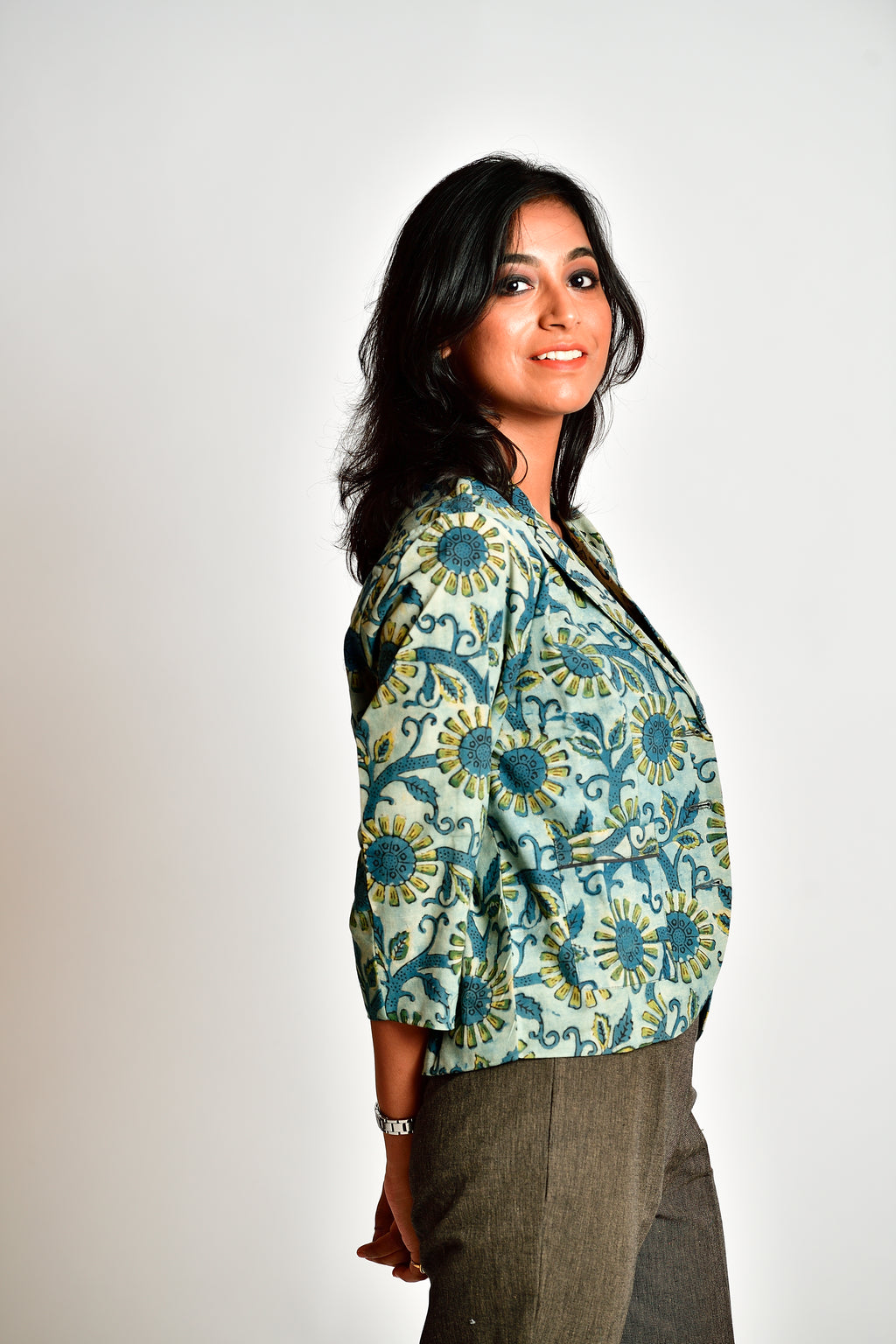 Aaronyak - cotton blazer - sunflower image 2
