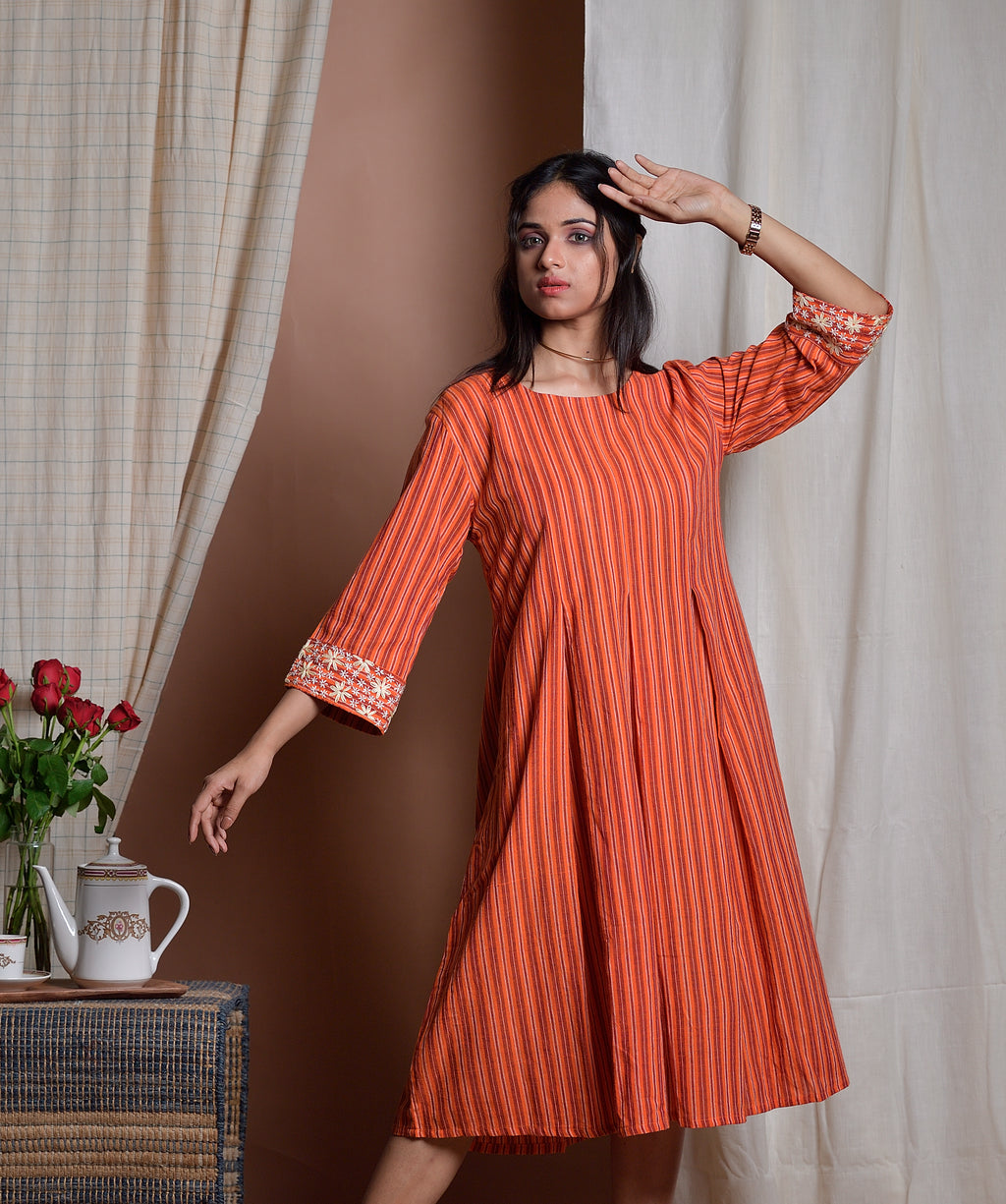 Fiery Embrace - Hand embroidered dress image 0