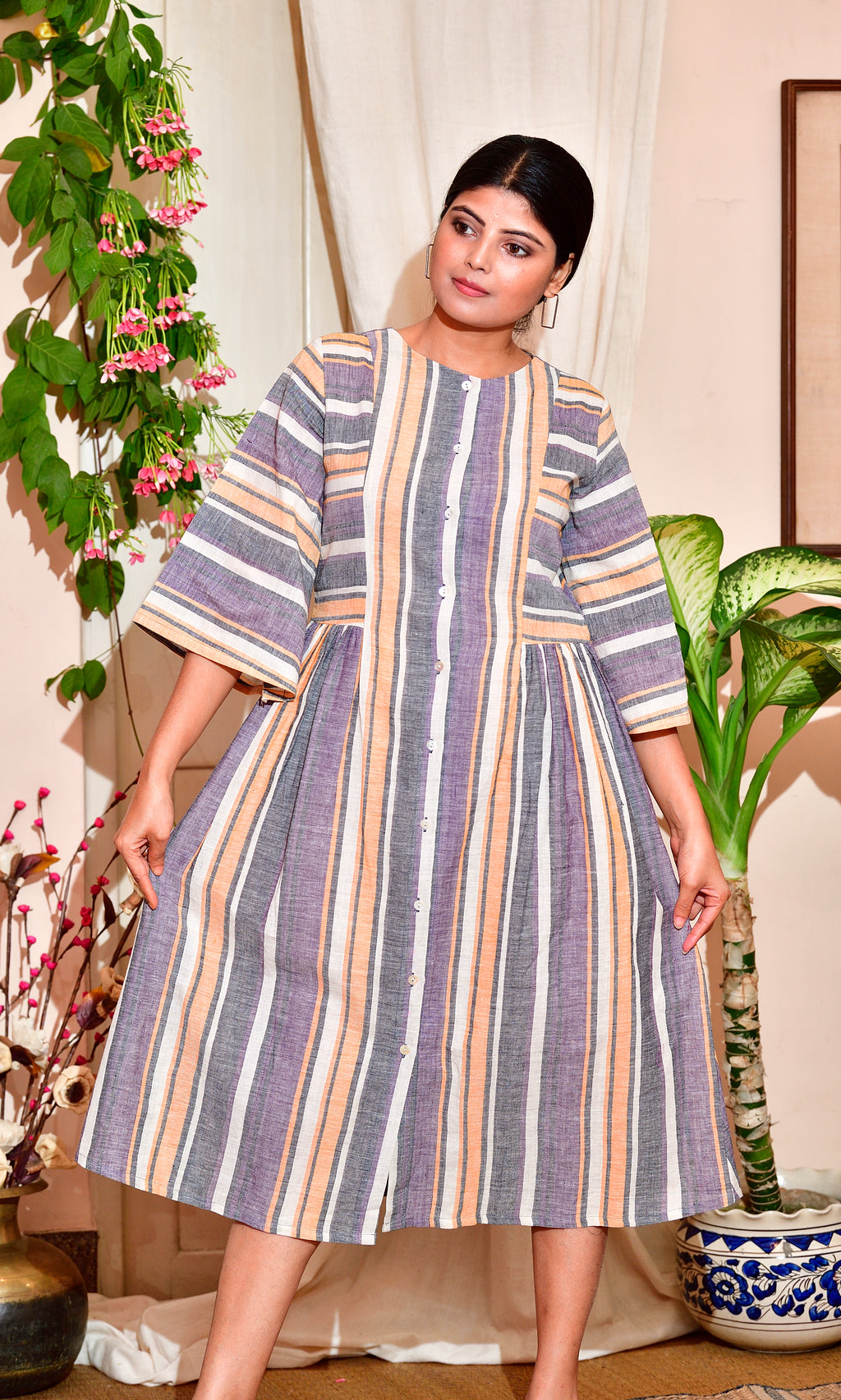 Khushi -handloom cotton dress image 2