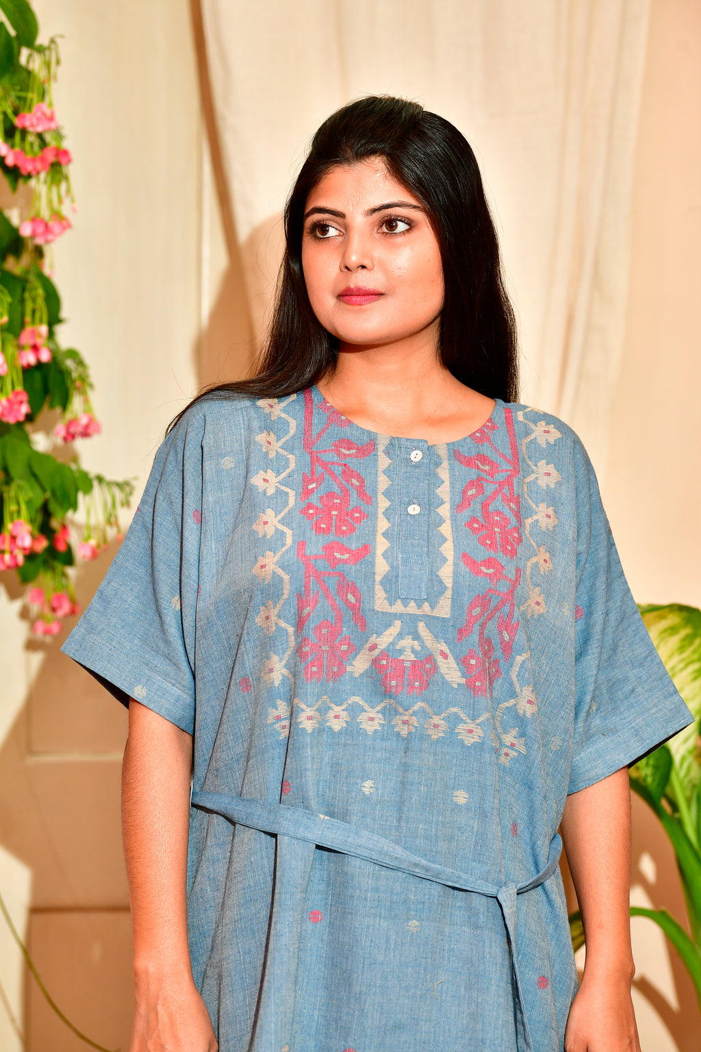 Khadi Jamdani - Kimono dress image 0
