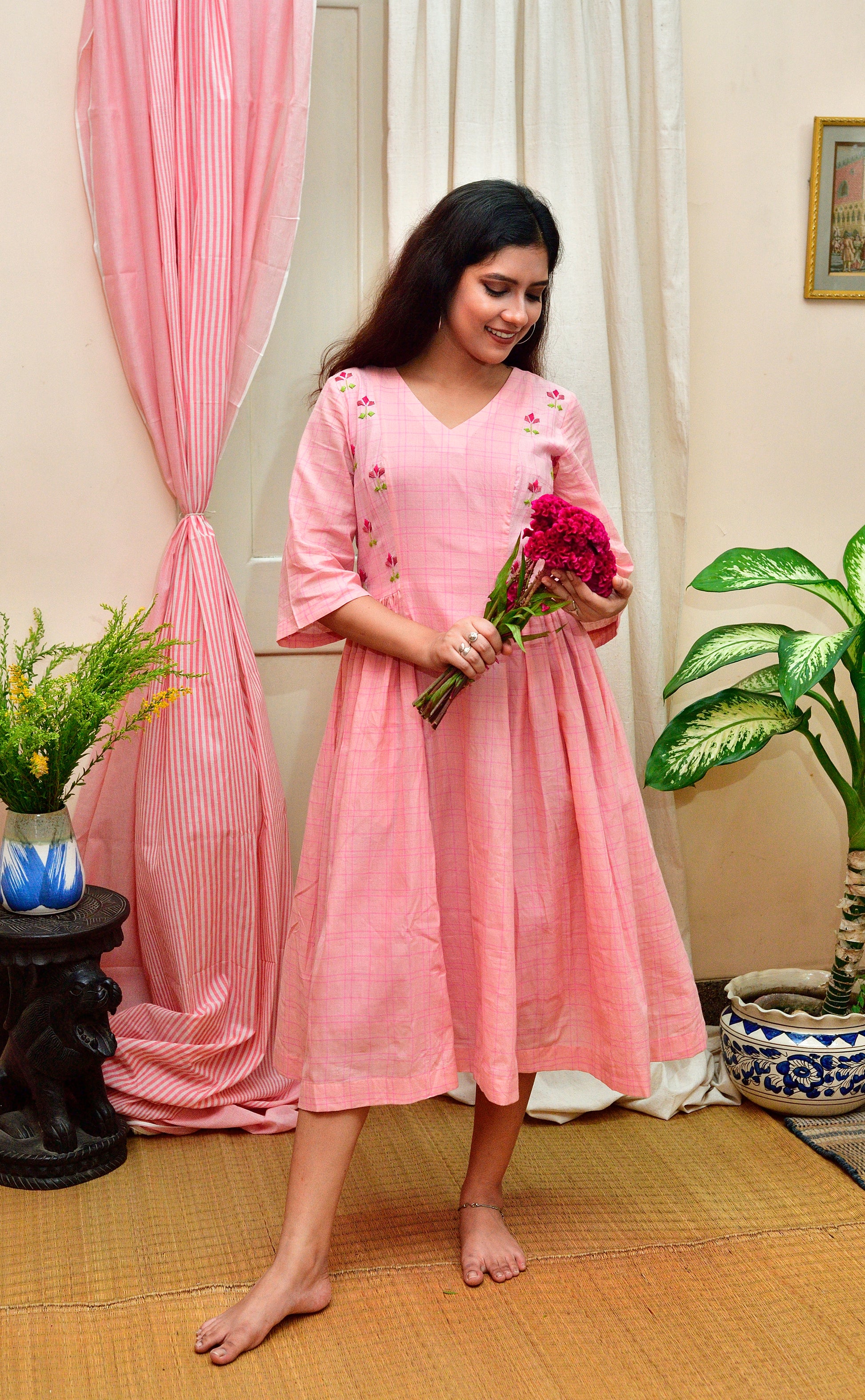 Visalakshi - handloom cotton dress image 5