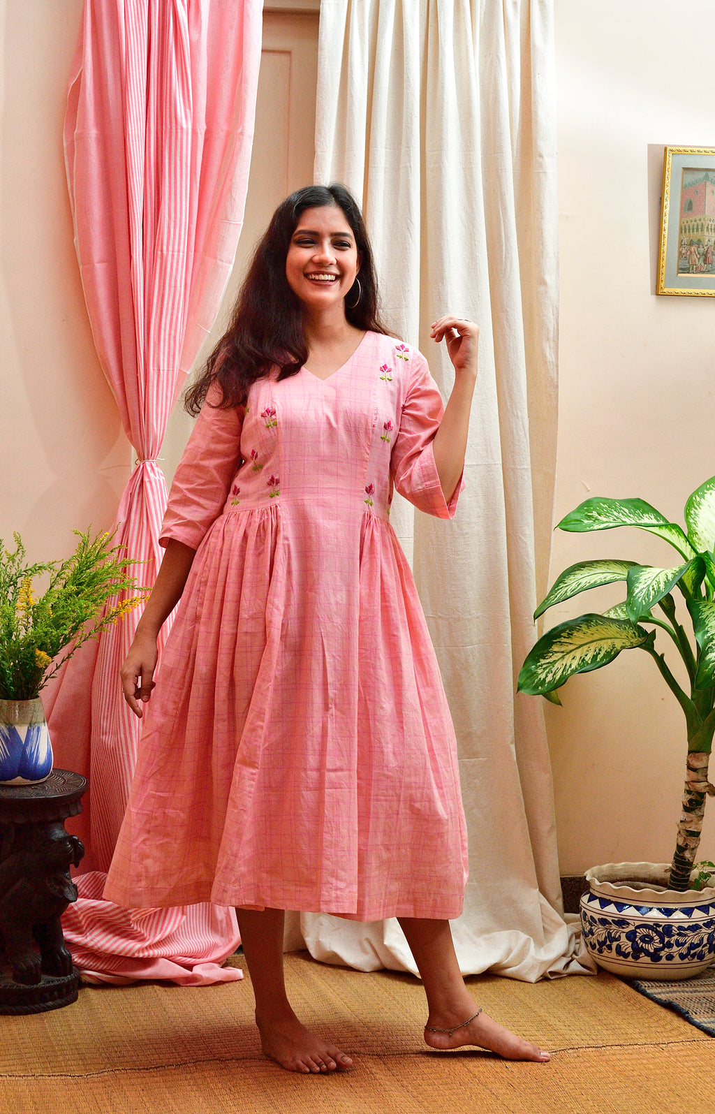 Visalakshi - handloom cotton dress image 1