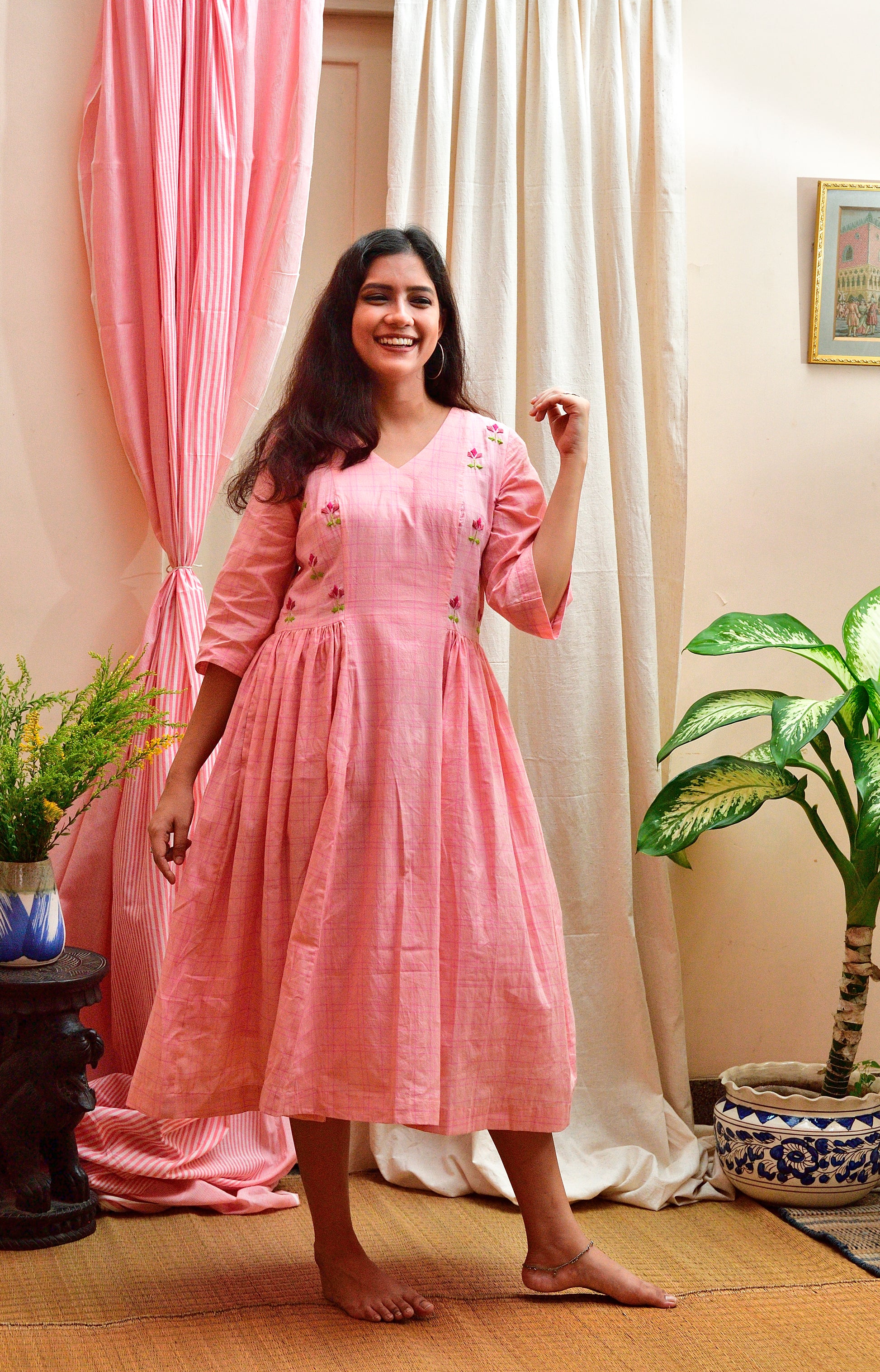 Visalakshi - handloom cotton dress image 1