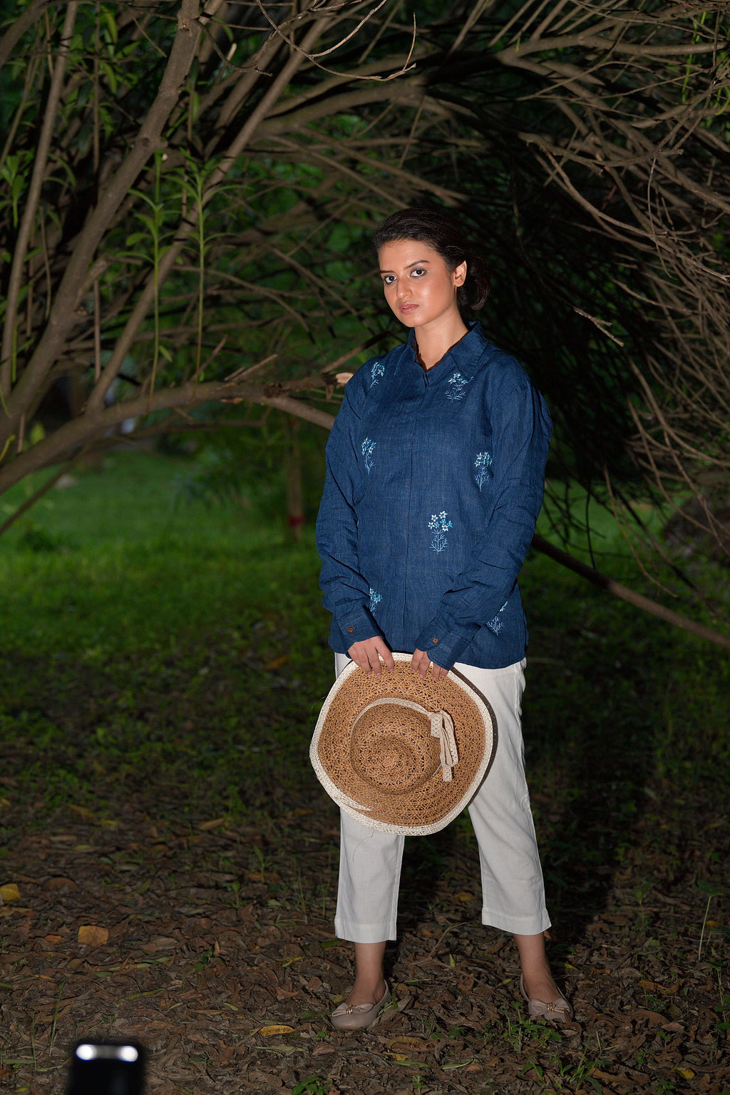 Moonflower Spell - Linen by linen shirt image 9