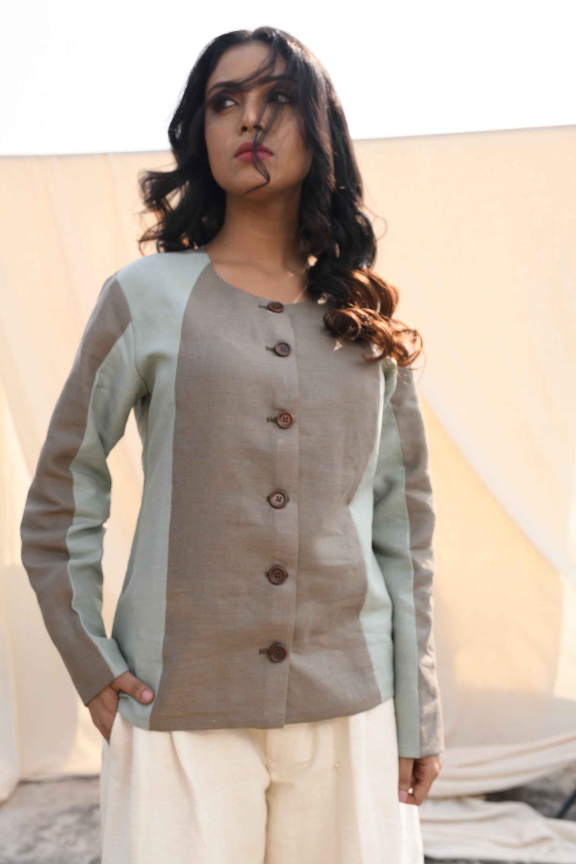Sage Dusk - Linen jacket