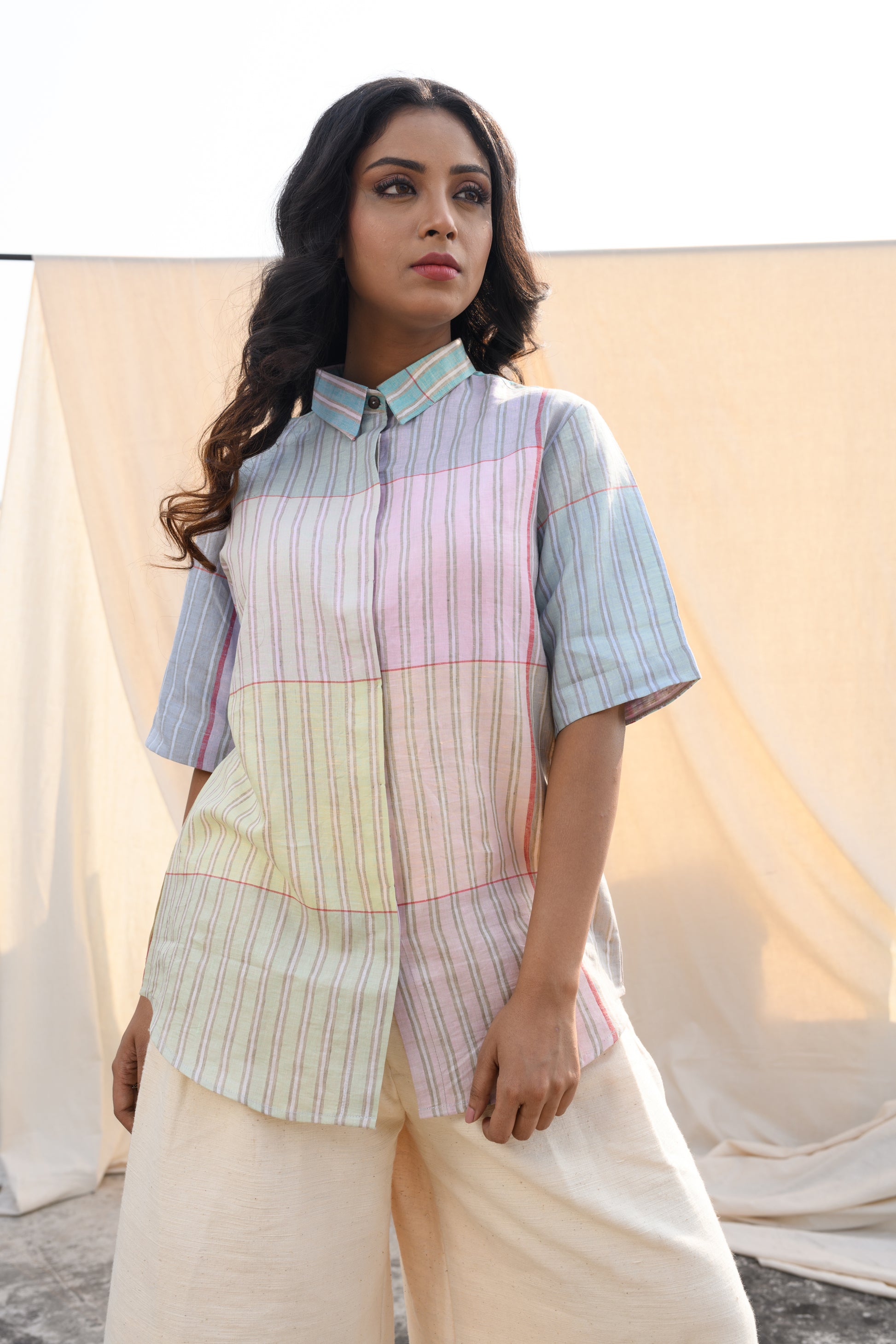 Linen Dew Drift - Pure Linen Shirt