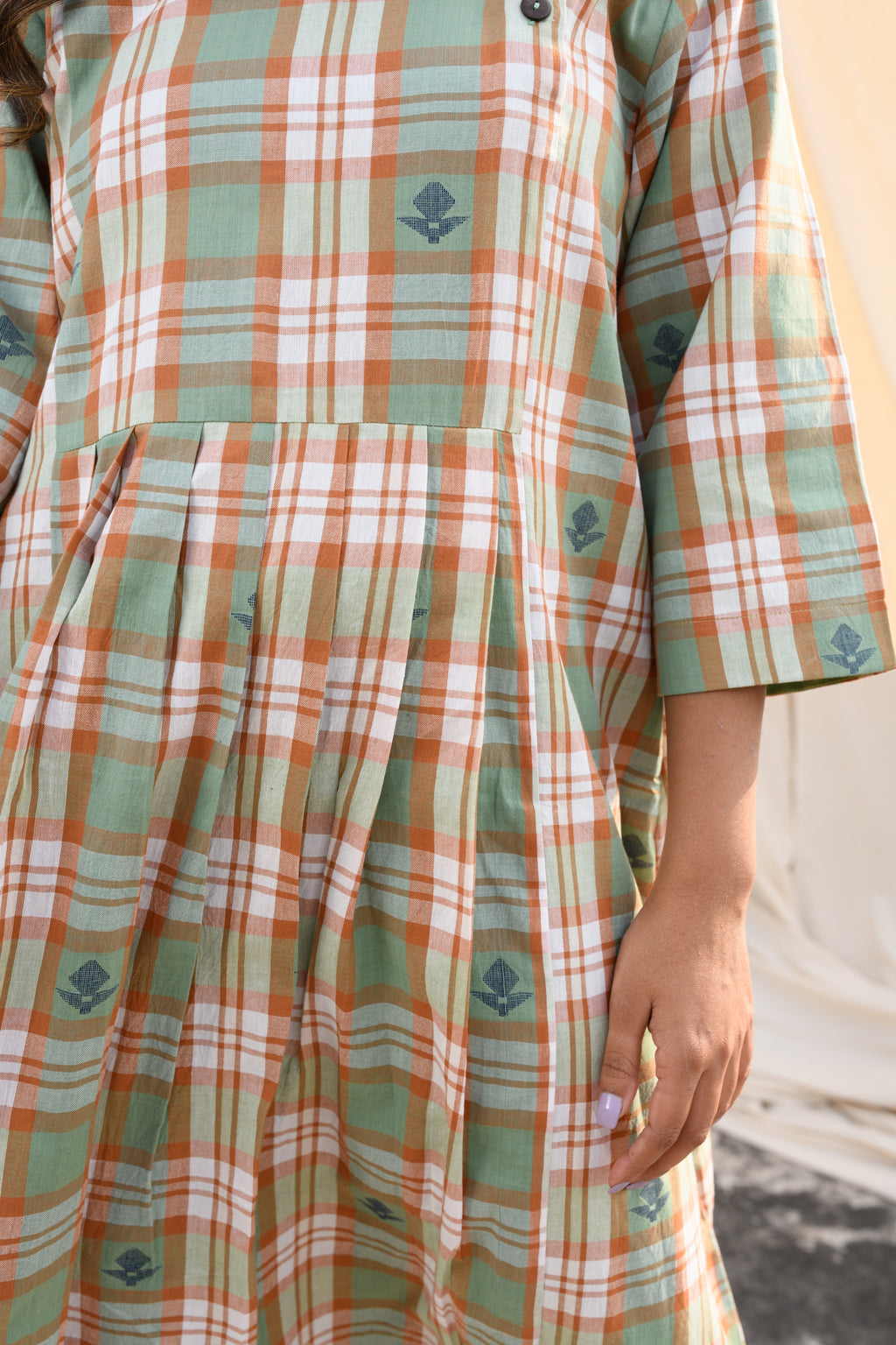 Amber Haze - Handloom jamdani dress