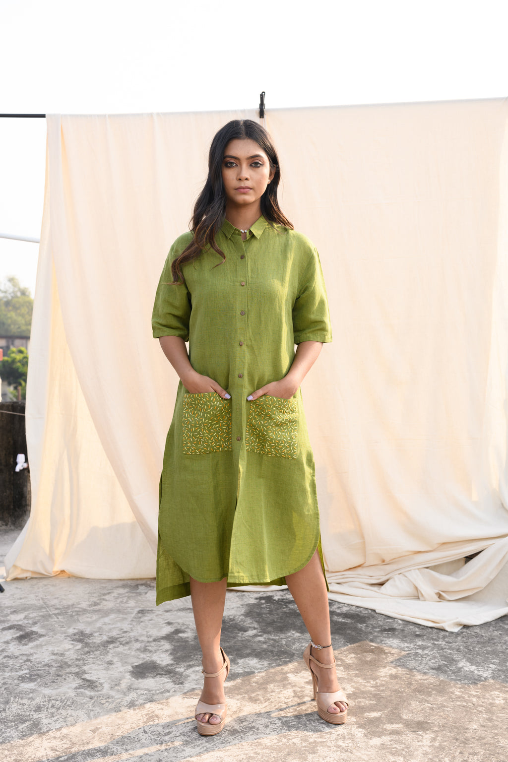Eden Bloom - Handloom linen dress