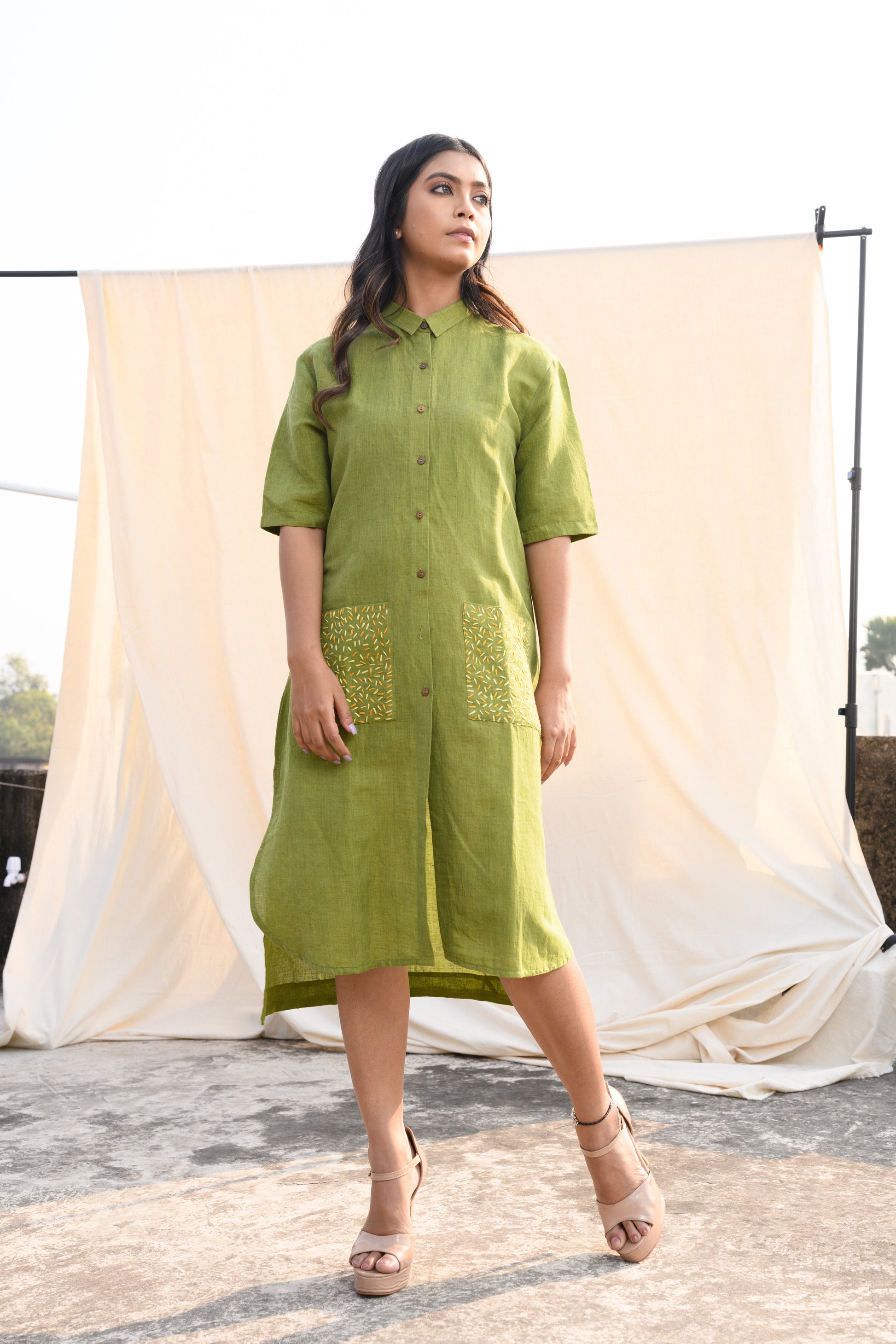 Eden Bloom - Handloom linen dress