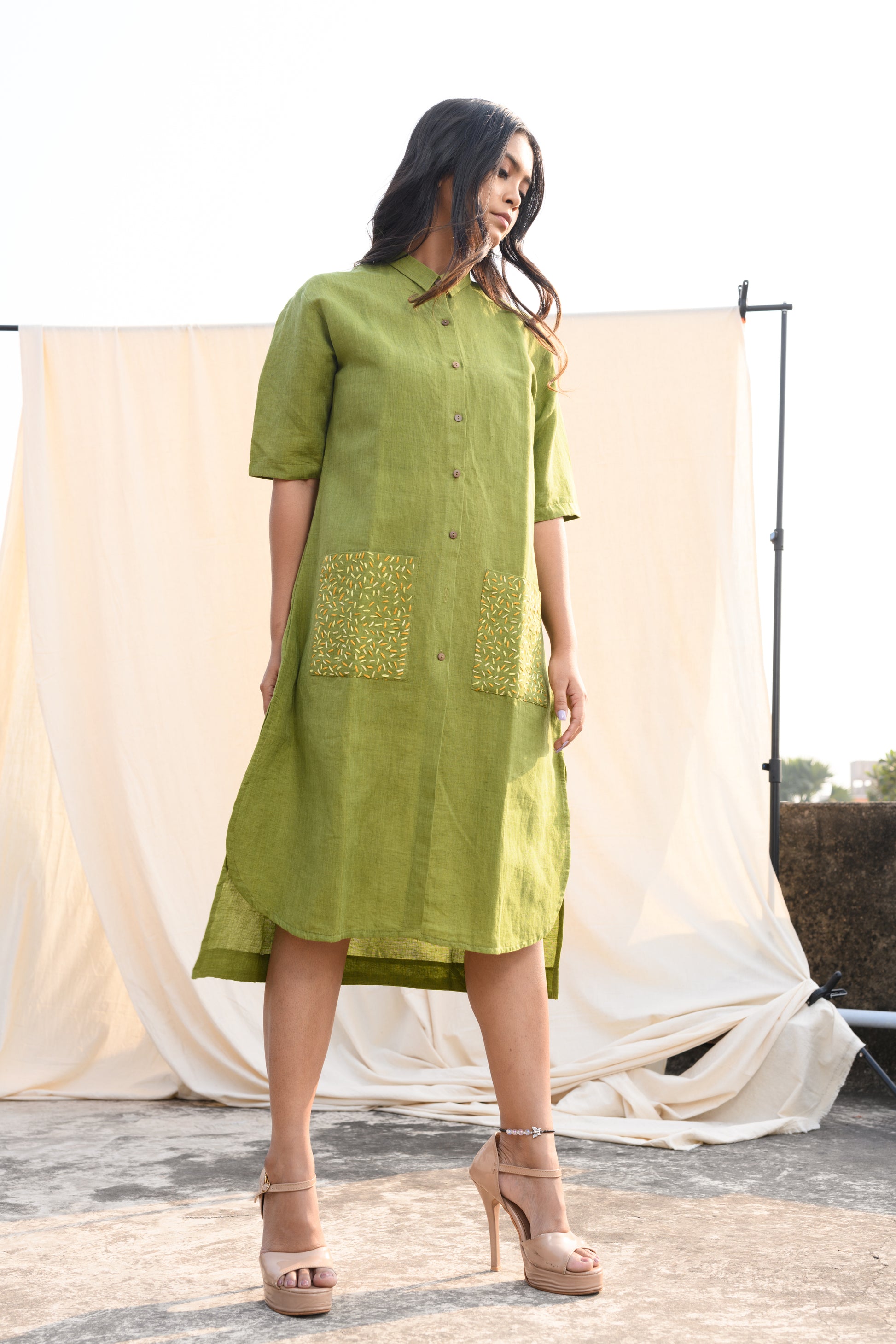 Eden Bloom - Handloom linen dress