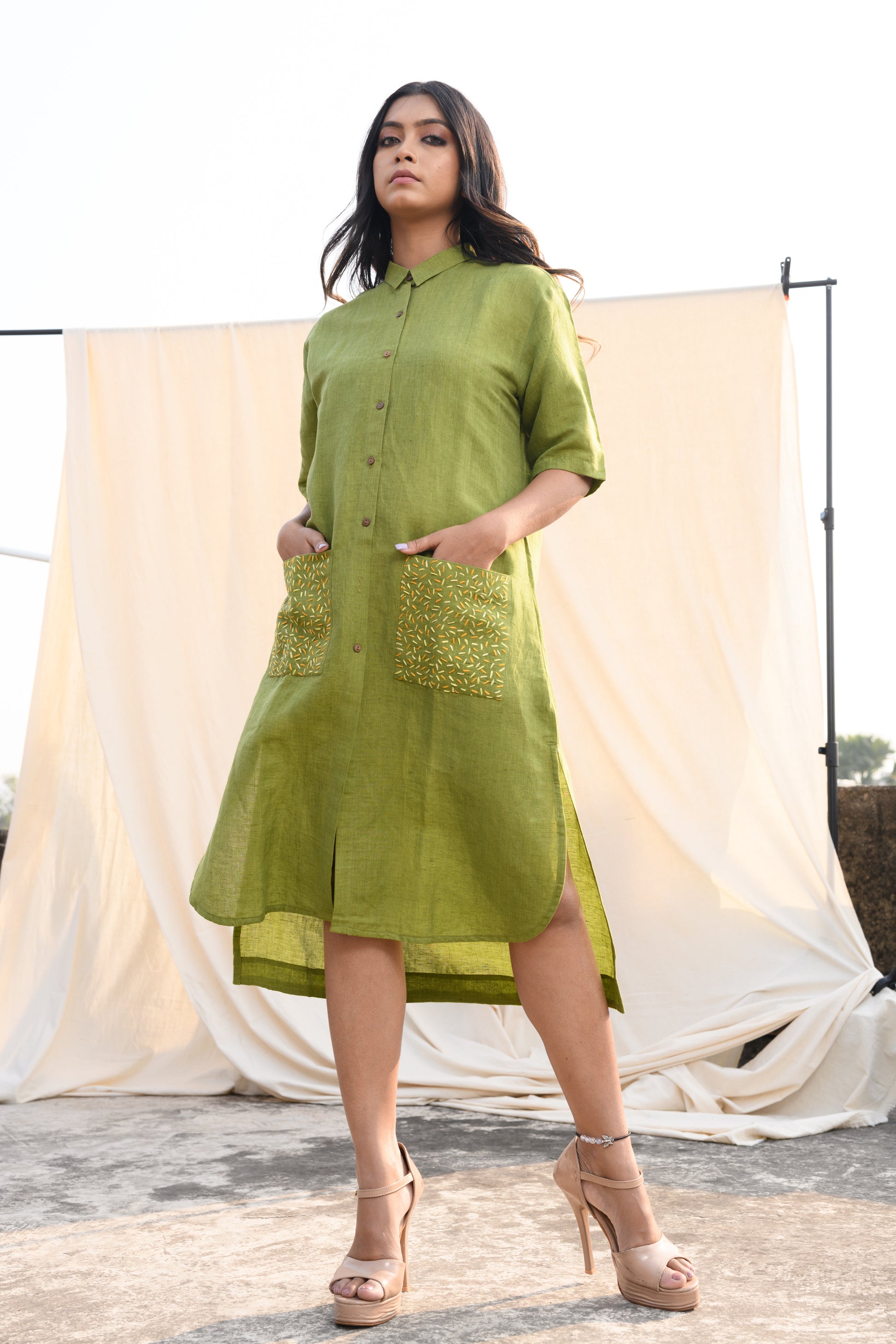 Eden Bloom - Handloom linen dress