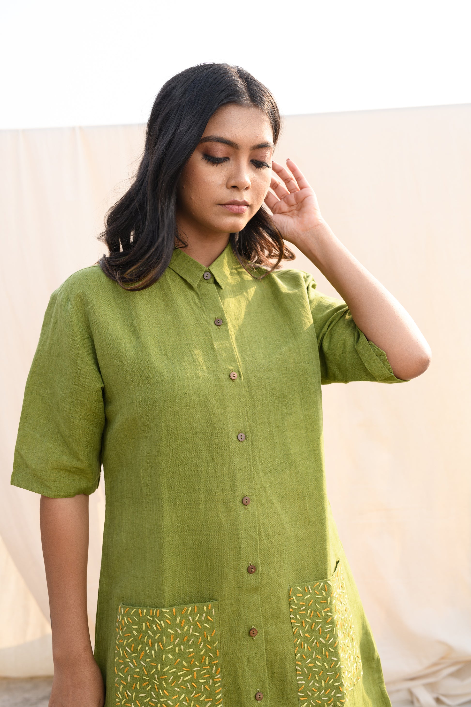 Eden Bloom - Handloom linen dress