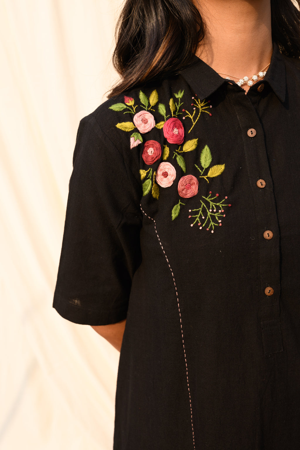 Midnight Grove - Handspun handloom dress