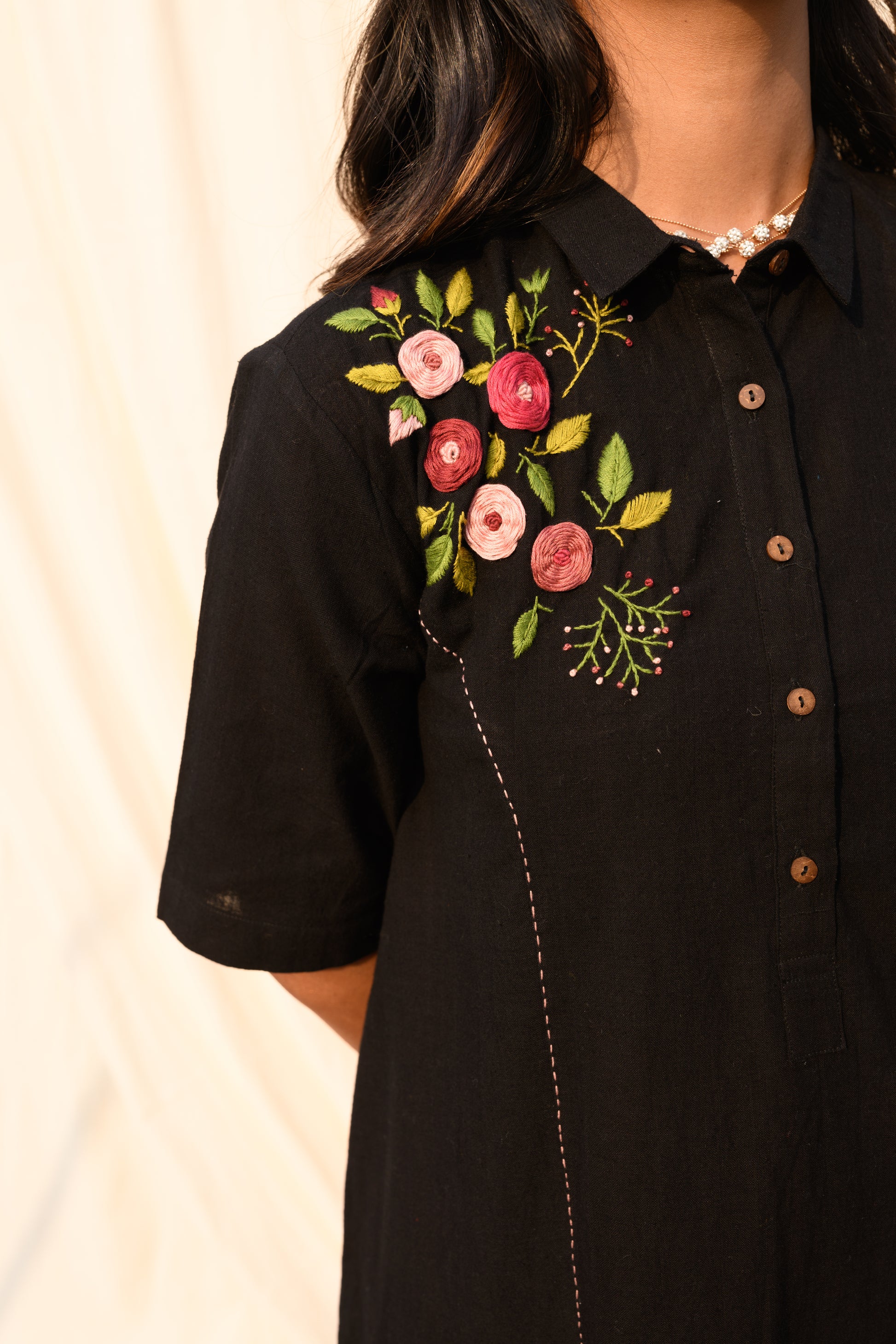 Midnight Grove - Handspun handloom dress