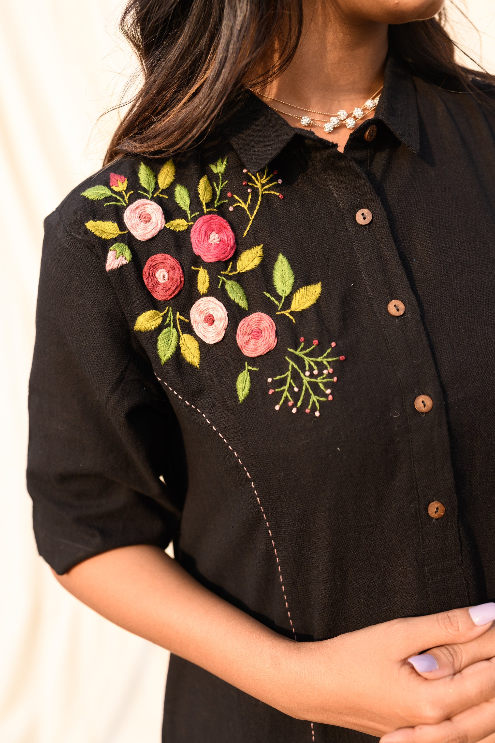 Midnight Grove - Handspun handloom dress