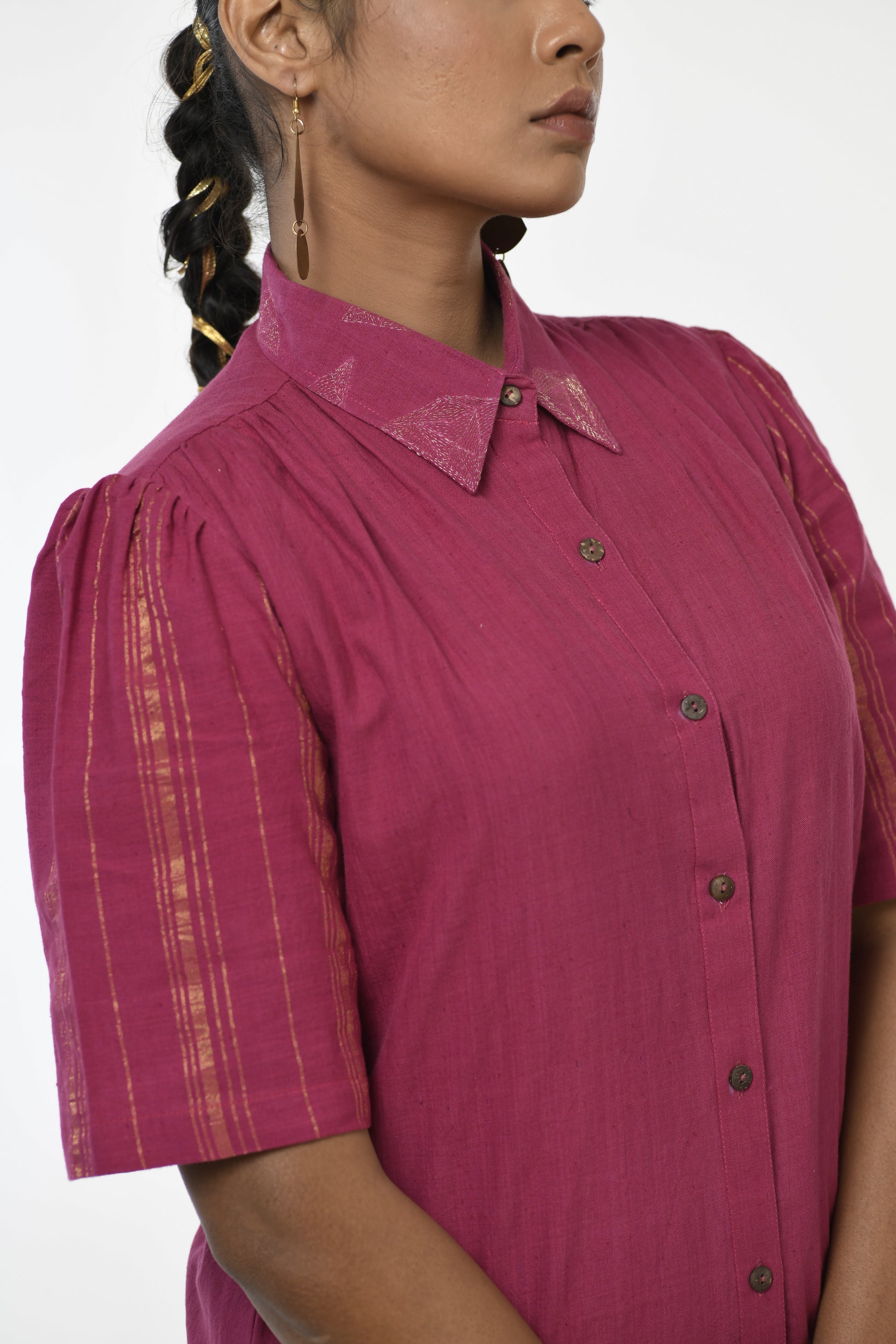 Amethyst Glow - Handwoven tiered dress