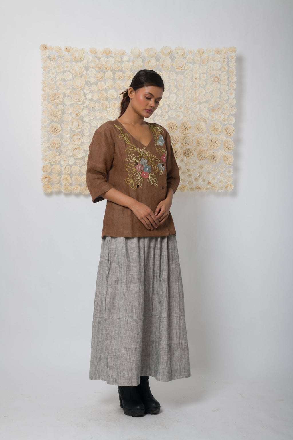 Embrace  - Handwoven Linen Top