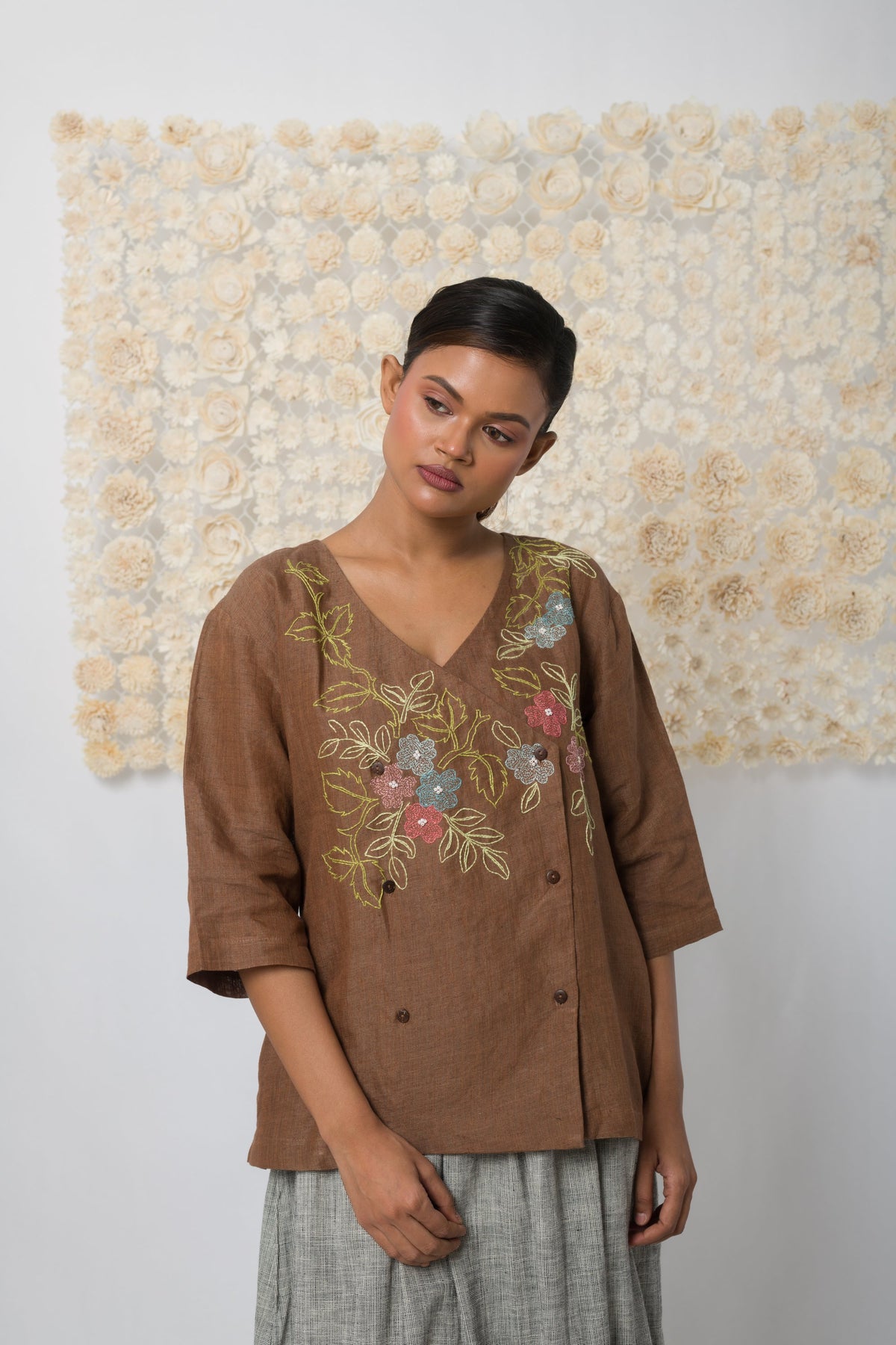 Embrace  - Handwoven Linen Top