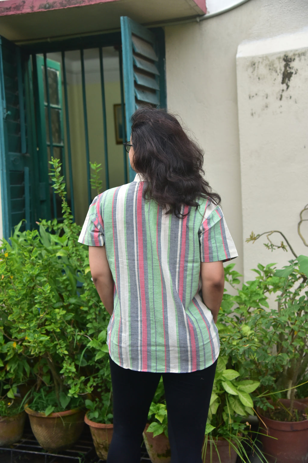 Abhilasha - Multi-coloured Striped Khadi Shirt