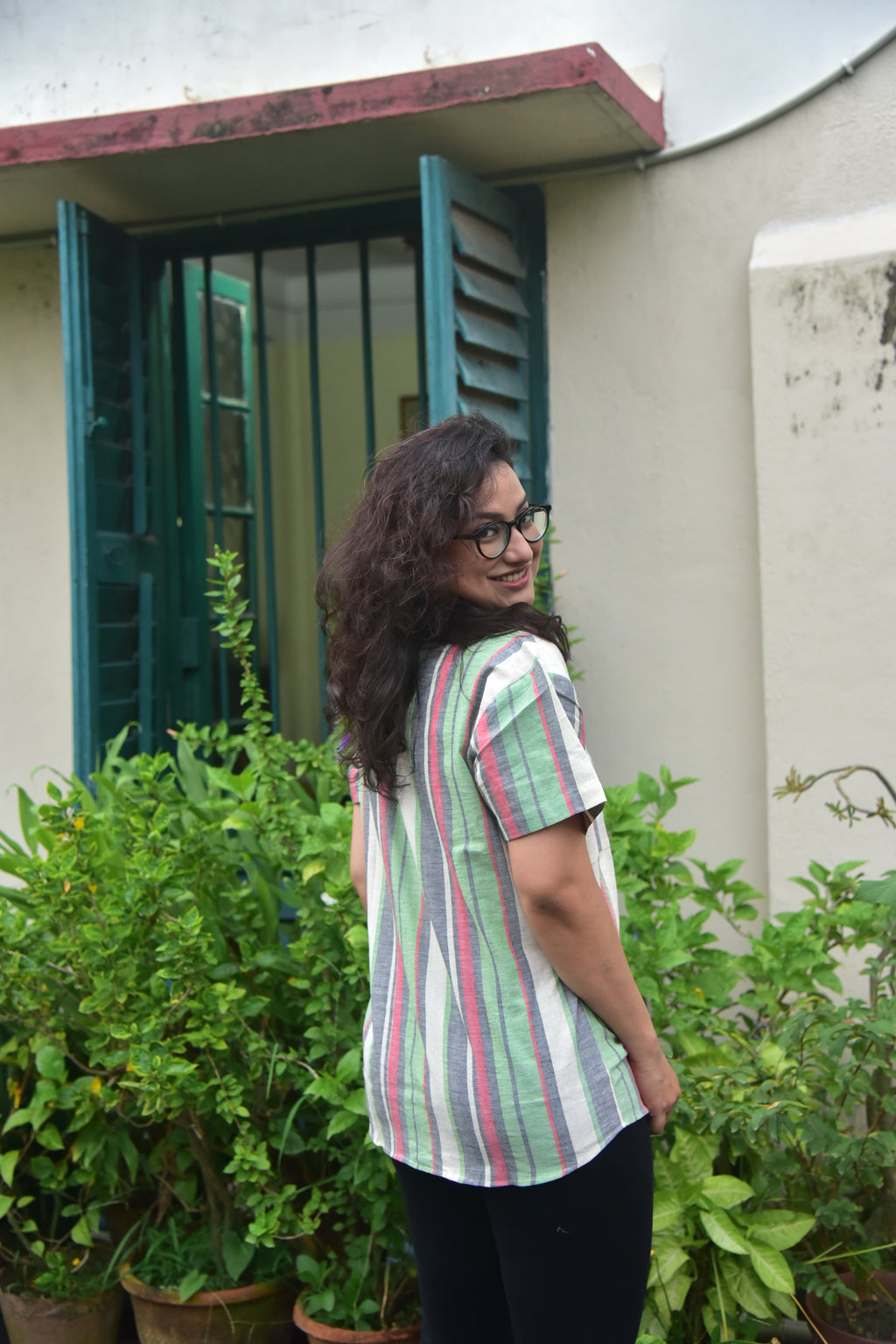 Abhilasha - Multi-coloured Striped Khadi Shirt