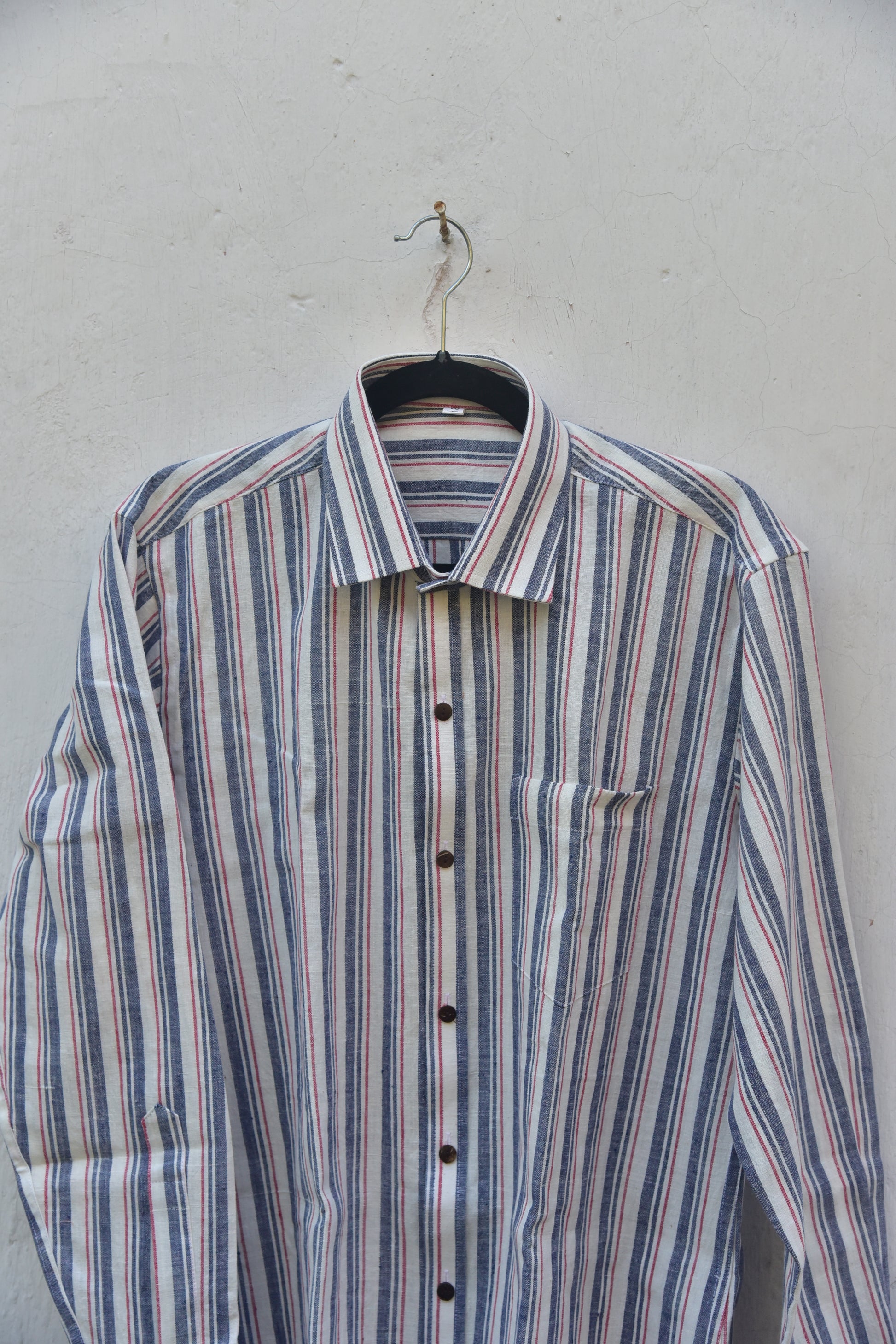 Blue and white stripes - Handloom Cotton Shirt