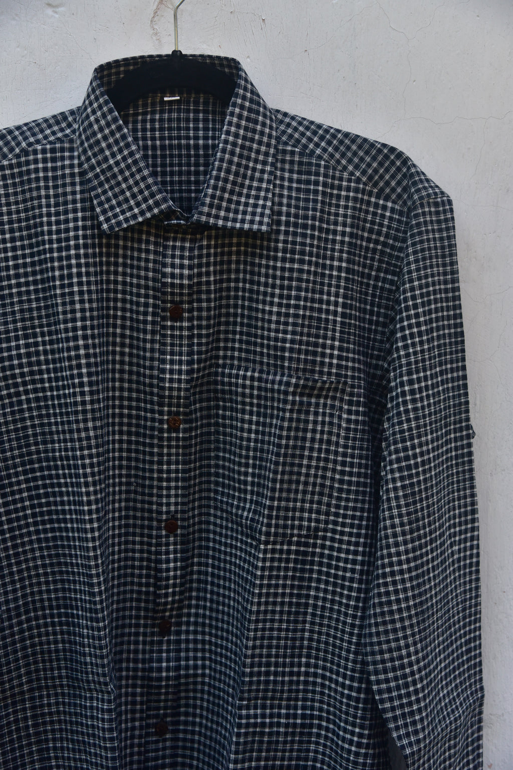 Dark Grey Checks - Handloom Cotton Shirt