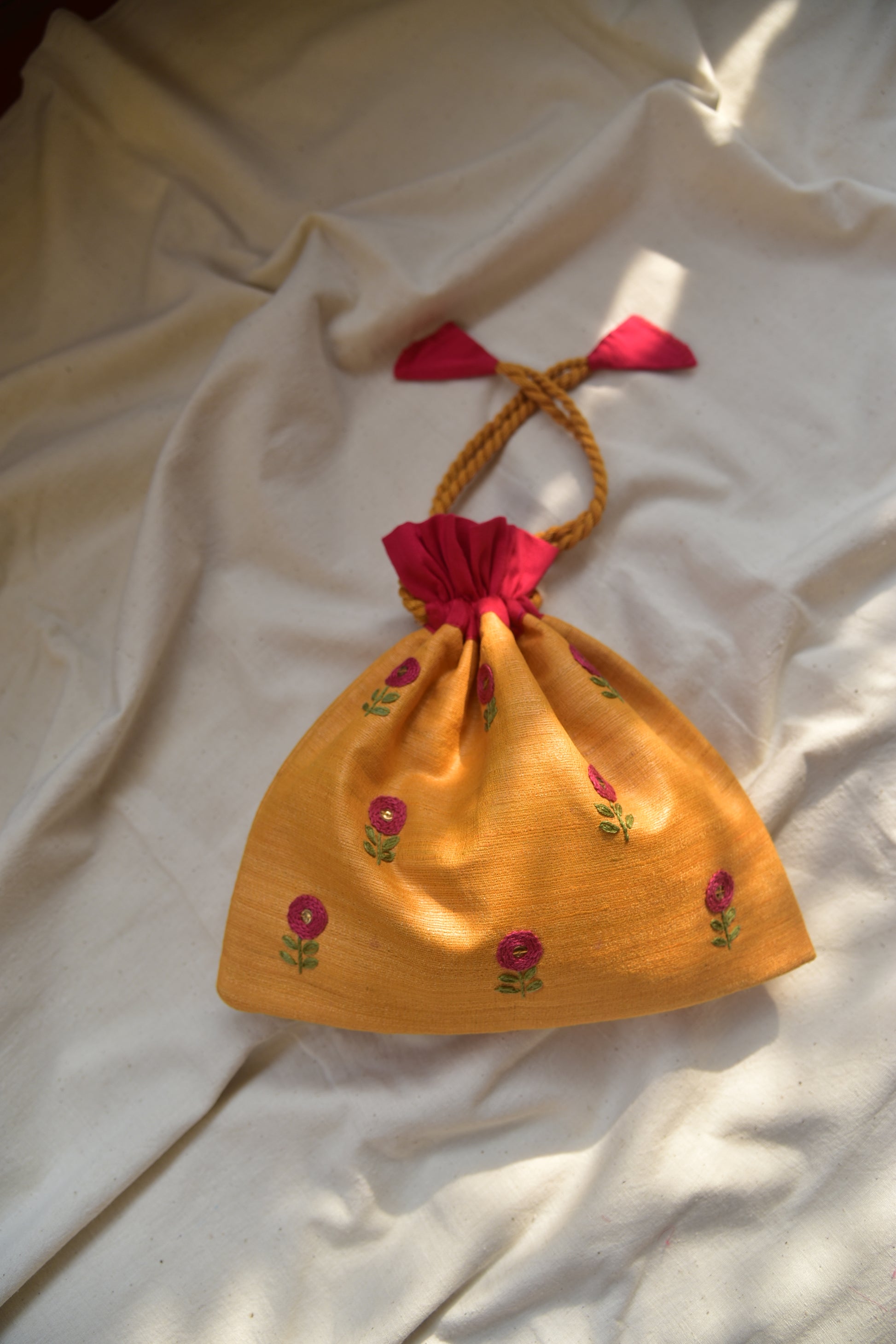 Basanti - Silk cotton potli