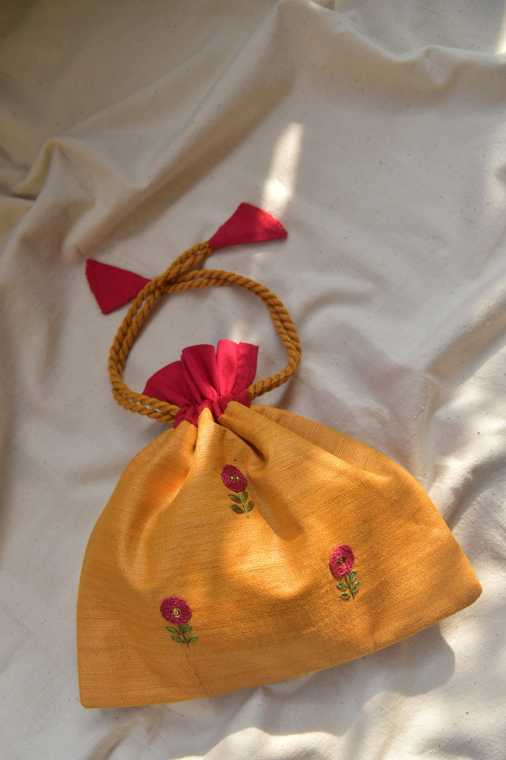 Basanti - Silk cotton potli