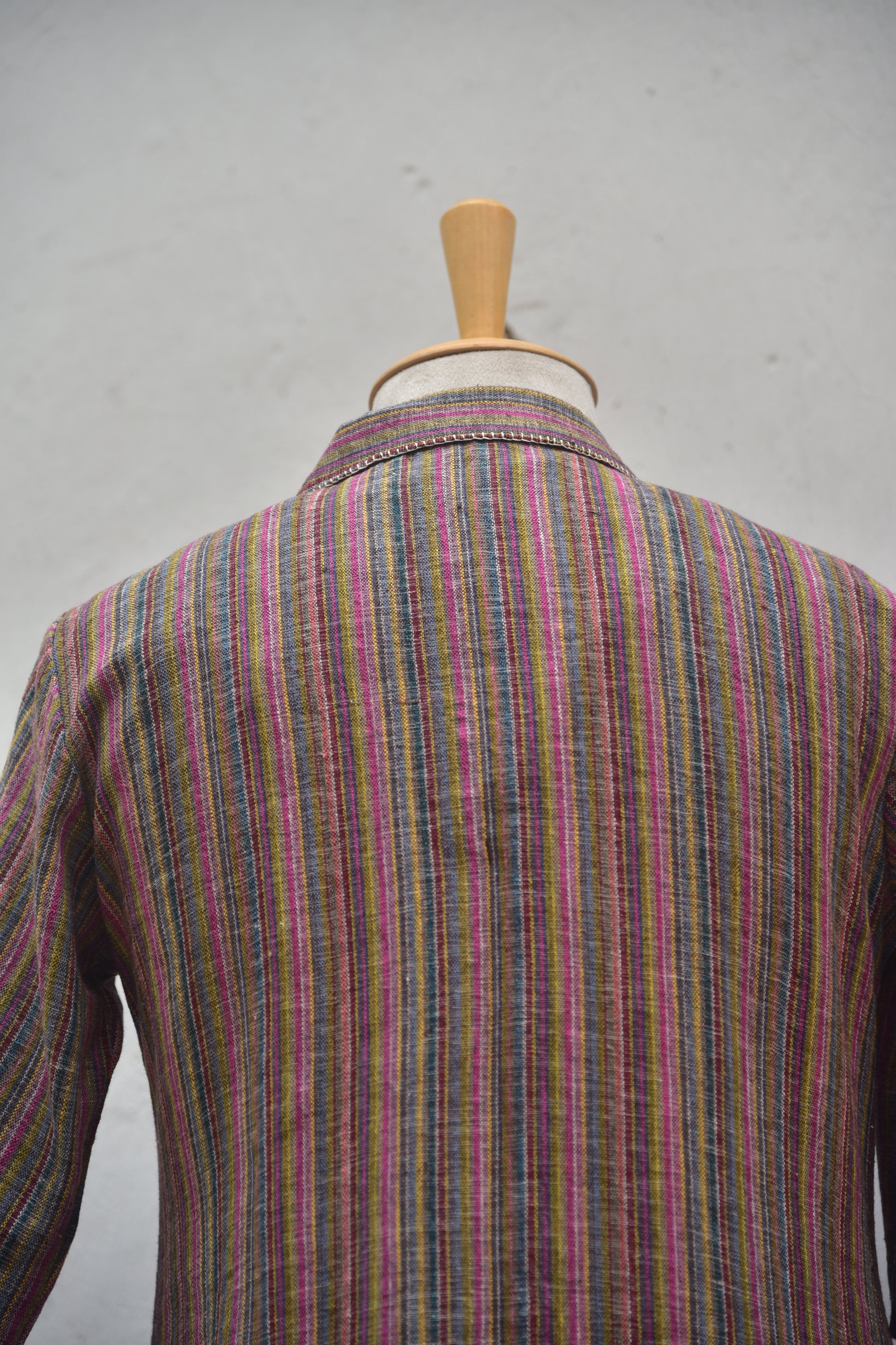 Petal Drift | Handwoven Cotton Dress with hand Embroidery back view