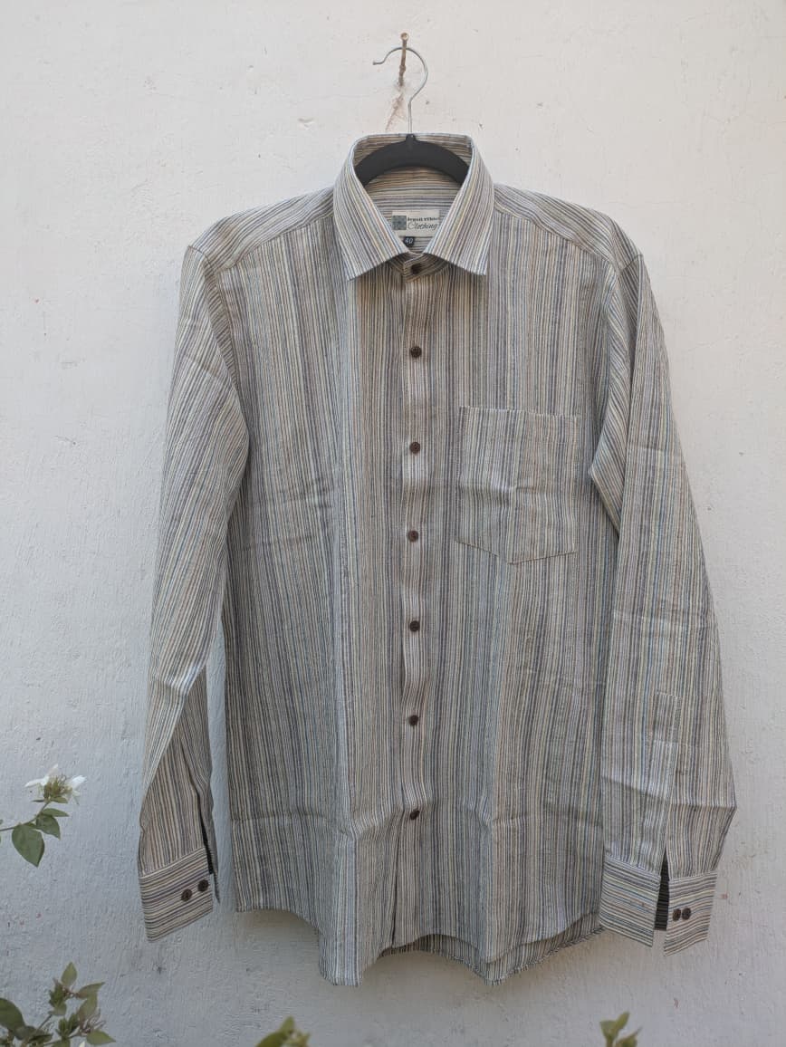 Narrow Stripes - Handwoven Cotton Shirt