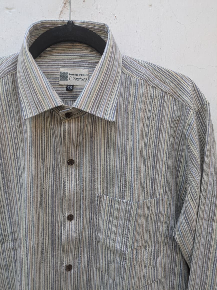 Narrow Stripes - Handwoven Cotton Shirt