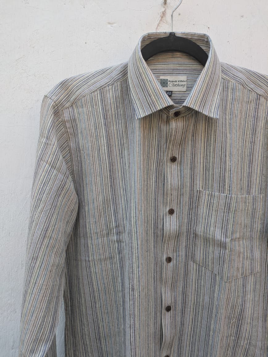 Narrow Stripes - Handwoven Cotton Shirt