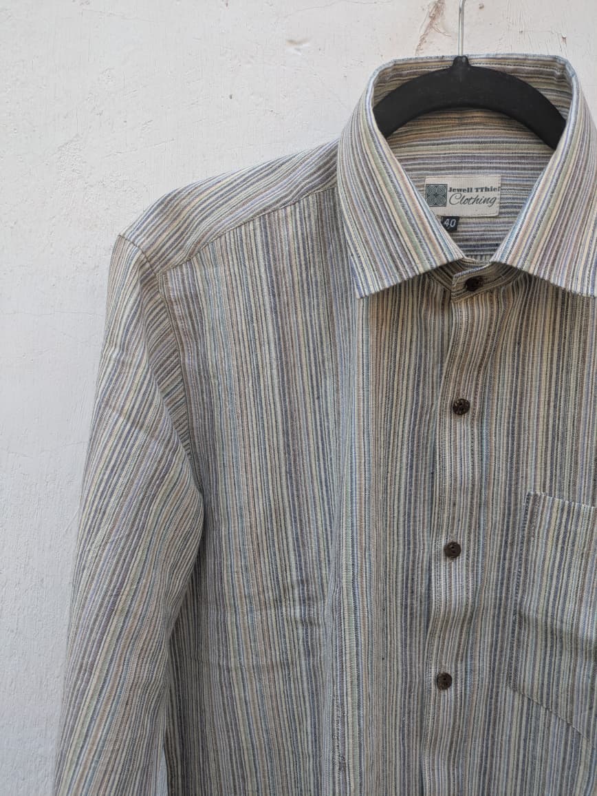 Narrow Stripes - Handwoven Cotton Shirt