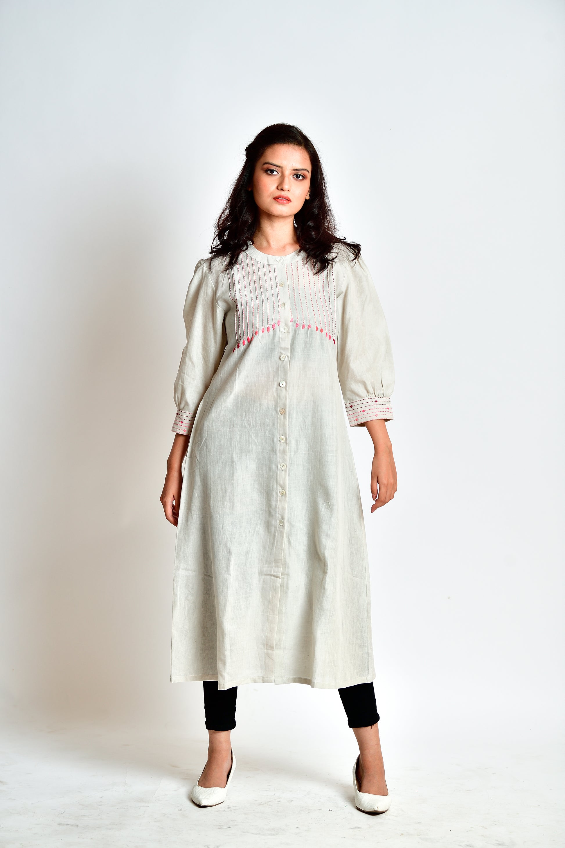 Saanjh - Linen cotton dress cum jacket image 0