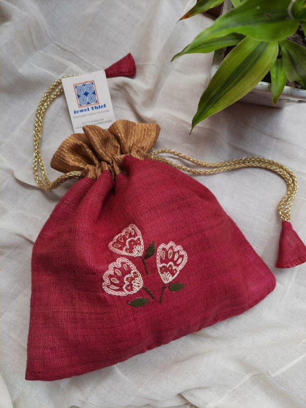 Fuschia - raw silk image 2