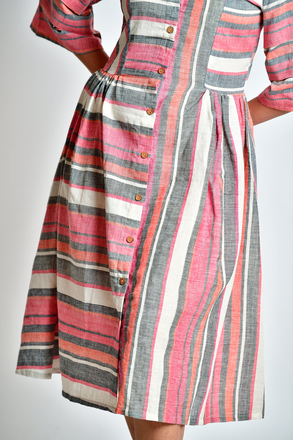Stripe handloom dress image 7