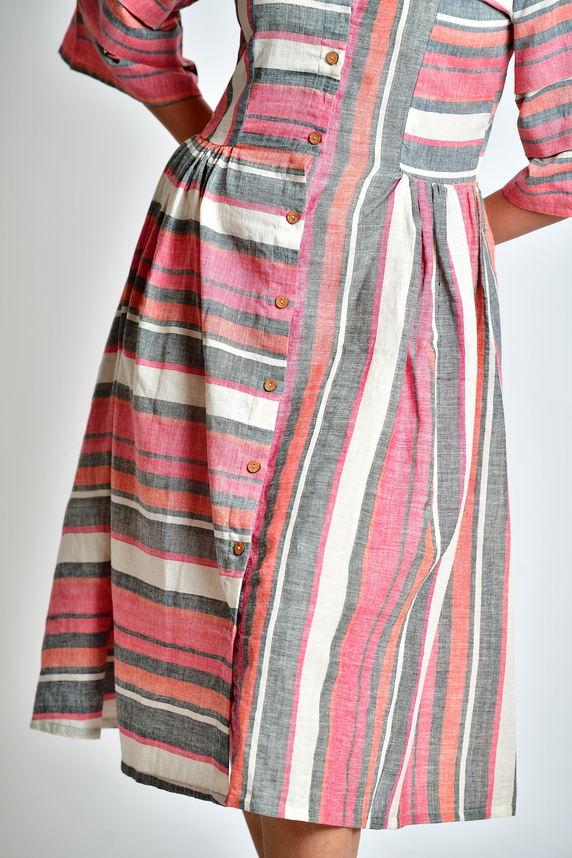 Stripe handloom dress image 7