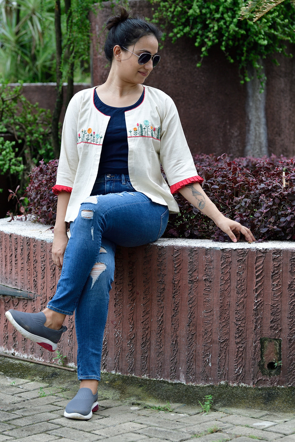 Yamini - cotton jacket - off-white image 5