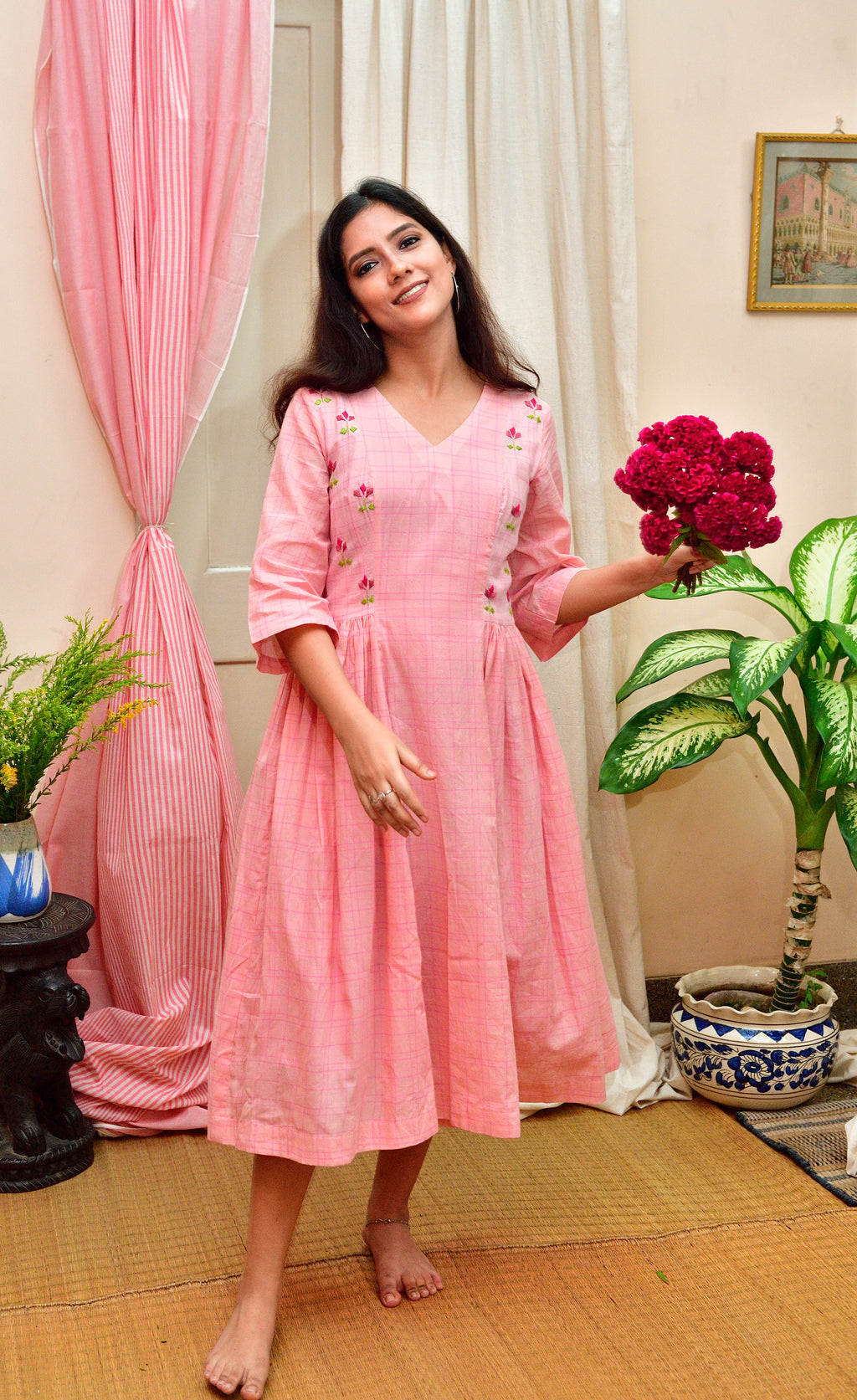 Visalakshi - handloom cotton dress image 2