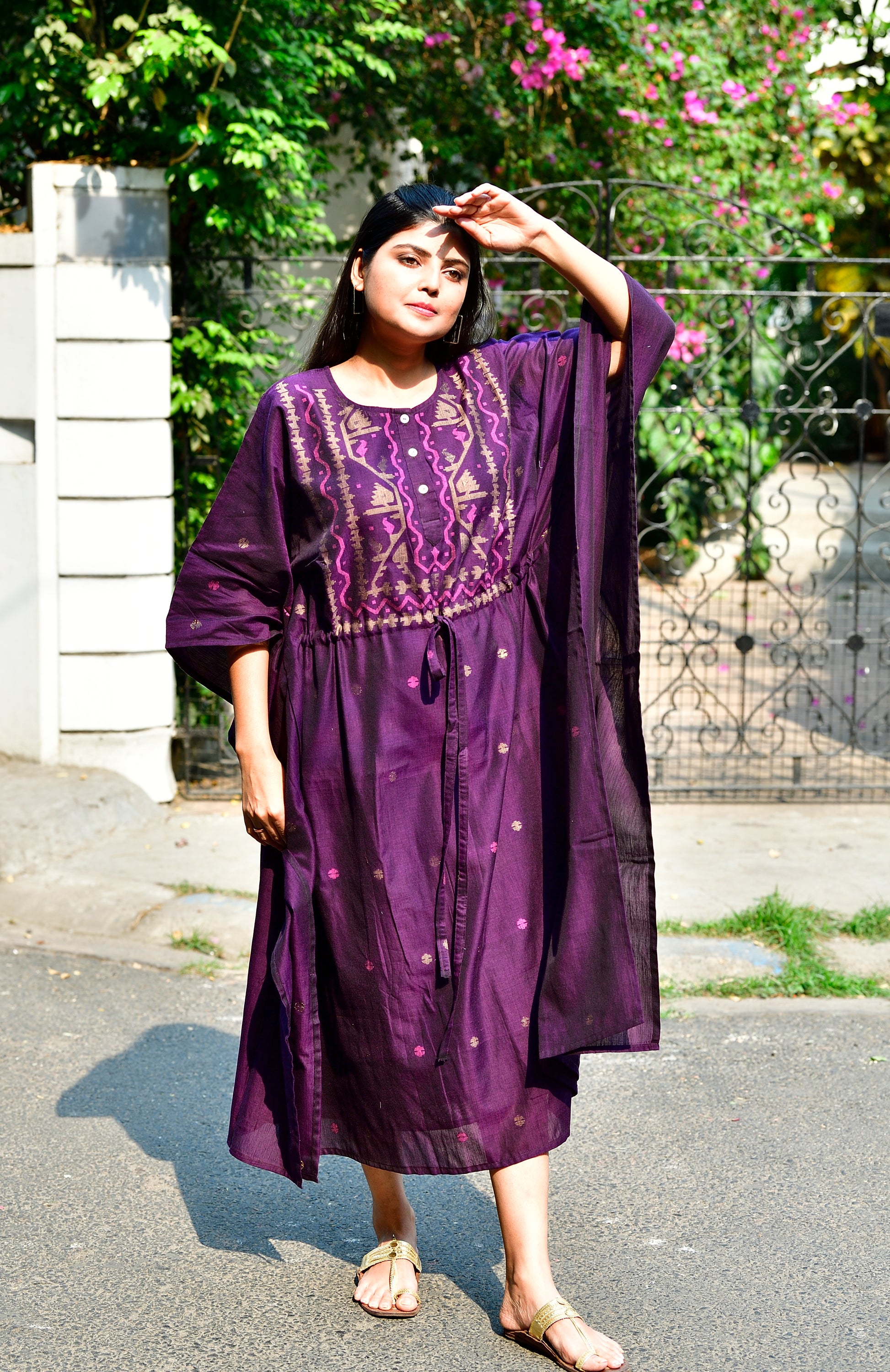 Purple - Jamadani kaftan image 5