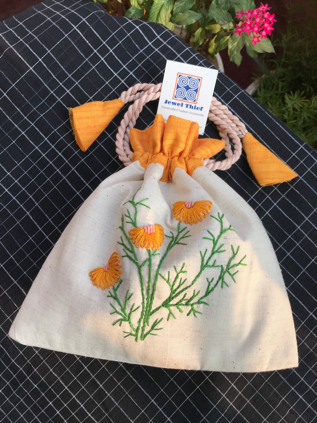 Flower power - cotton potli image 1