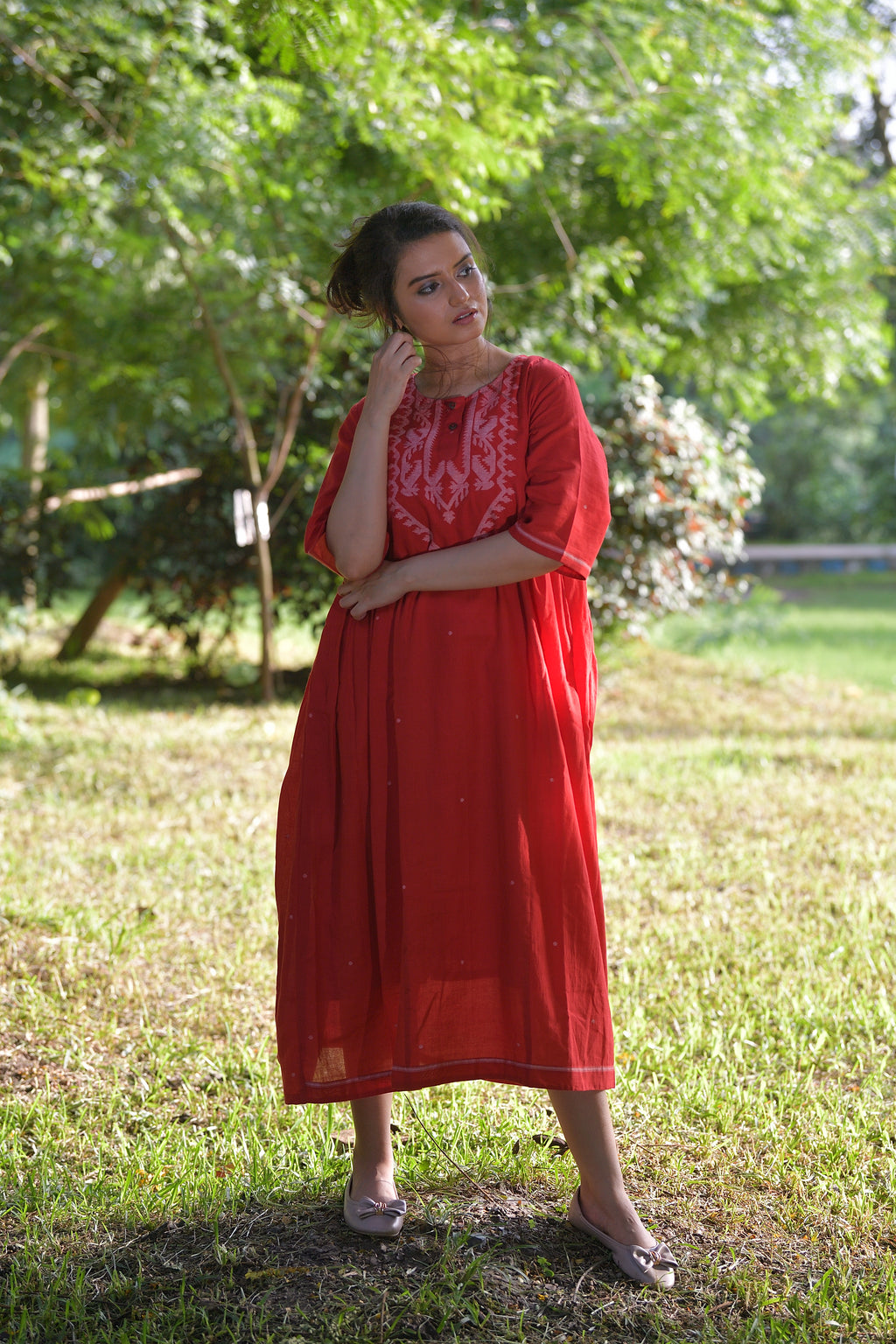 Enchanting Whispers - Jamdani dress image 2