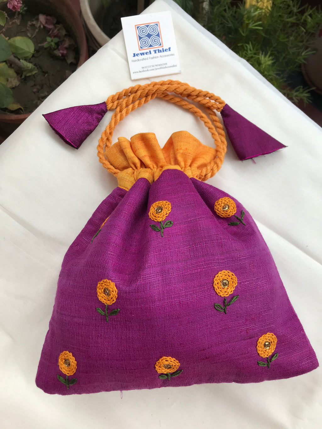 Very Perry - raw silk potli image 2