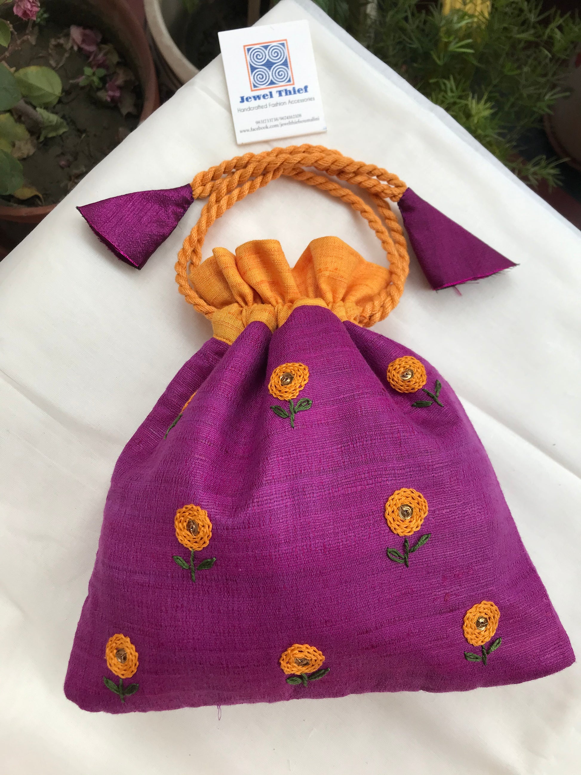 Very Perry - raw silk potli image 2