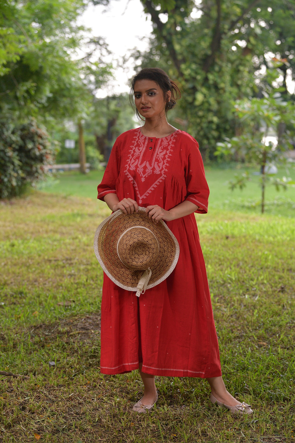 Enchanting Whispers - Jamdani dress image 0