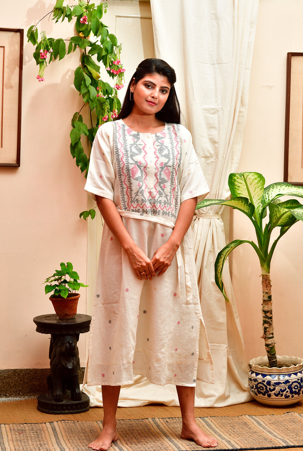 Kimono dress - Ivory image 4