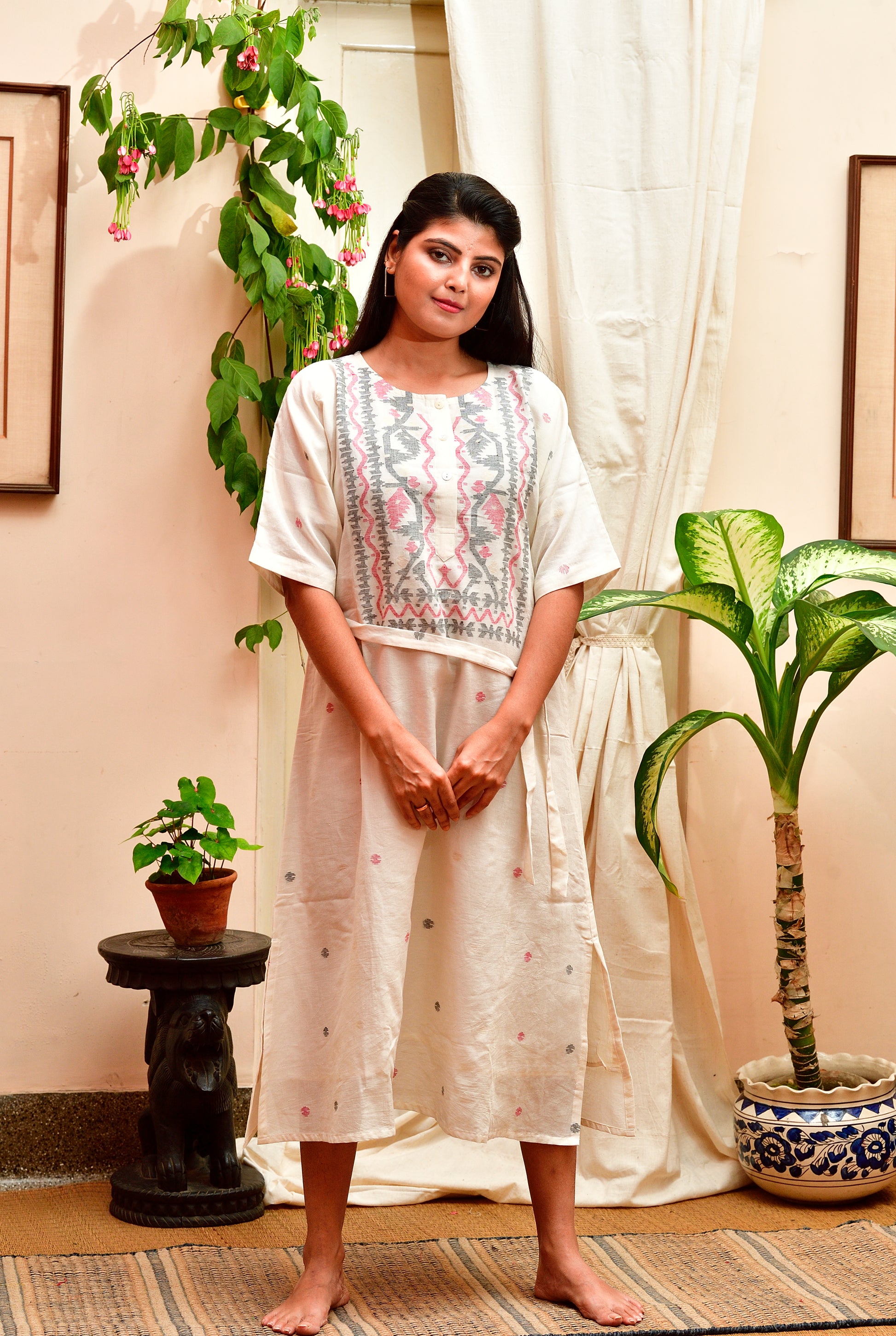 Kimono dress - Ivory image 4