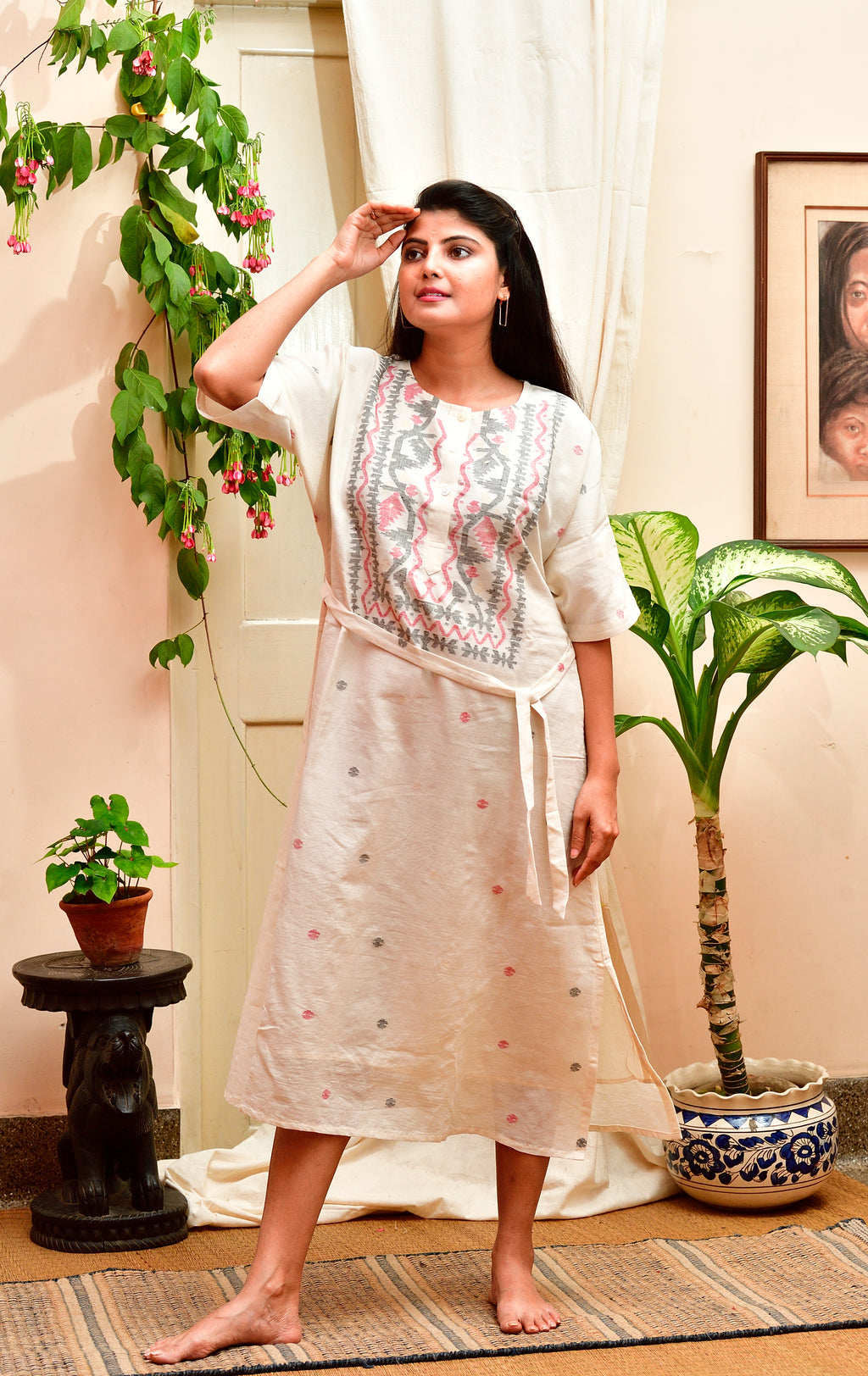 Kimono dress - Ivory image 3