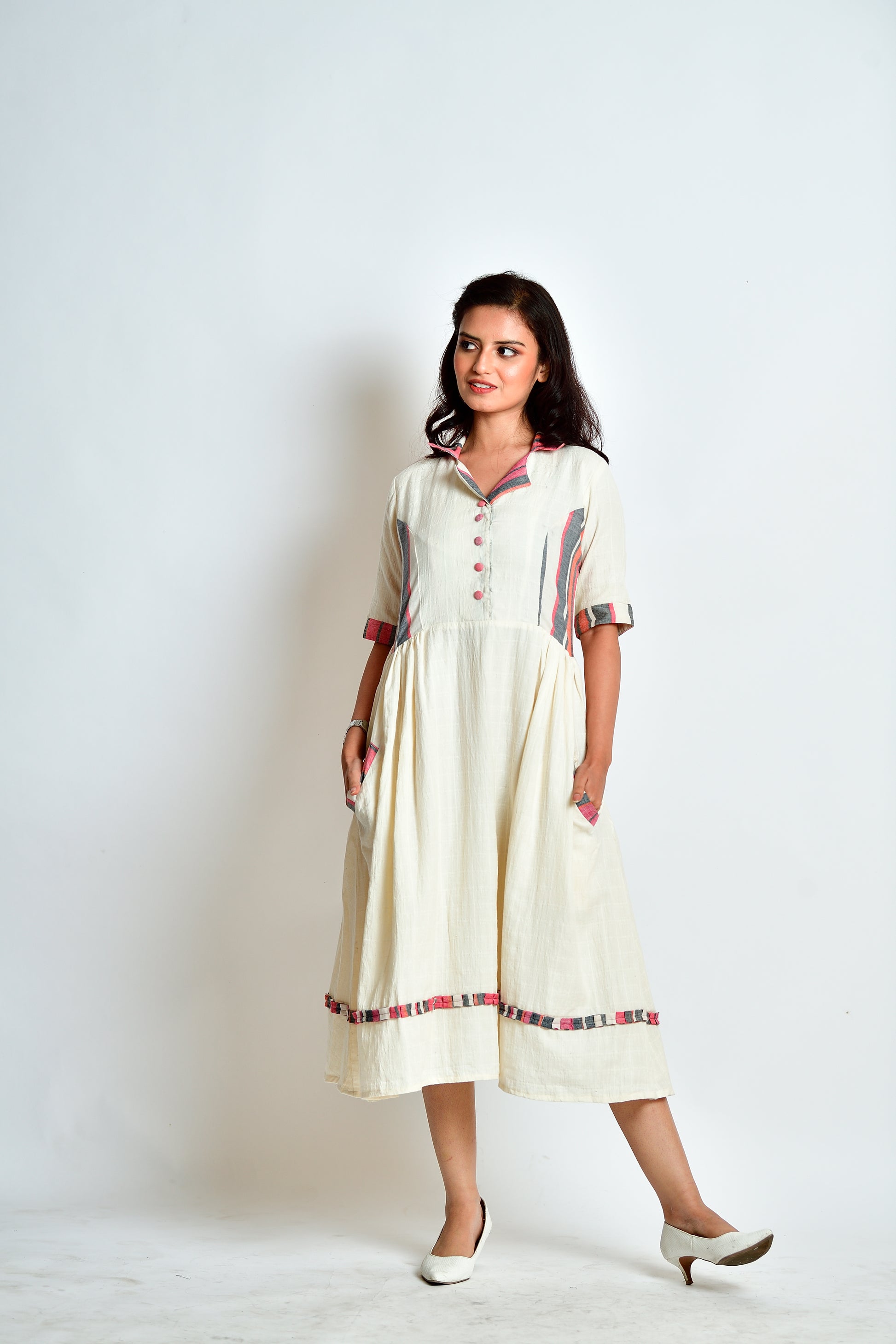 Nitya - handloom cotton dress image 3